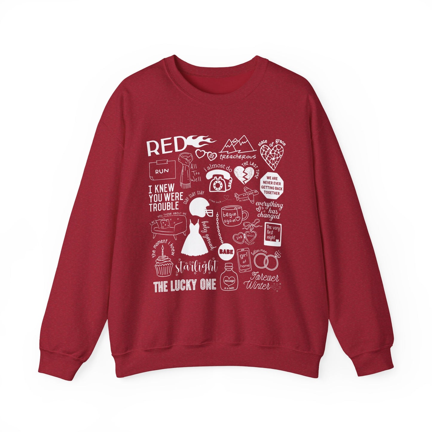 Red Collage Crewneck Sweatshirt