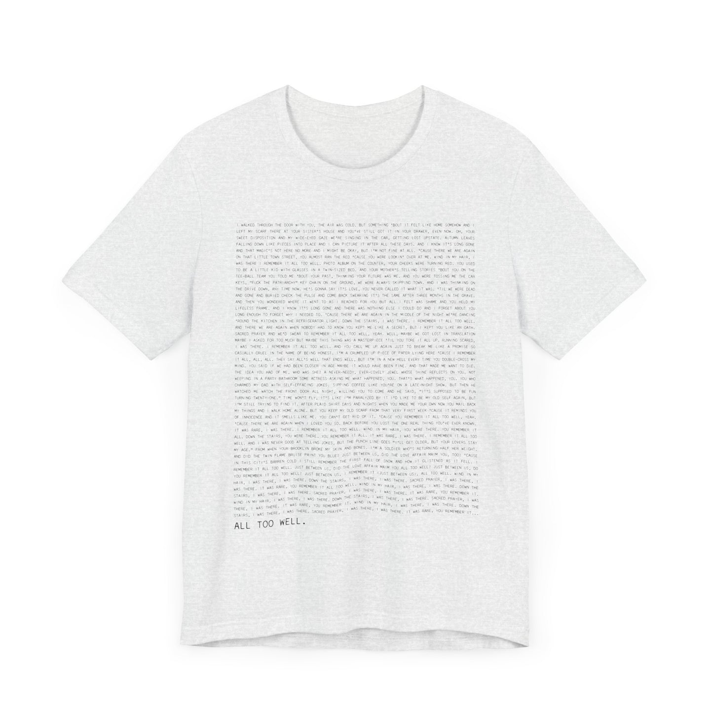 All Too Well 10 Minute Version Tshirt
