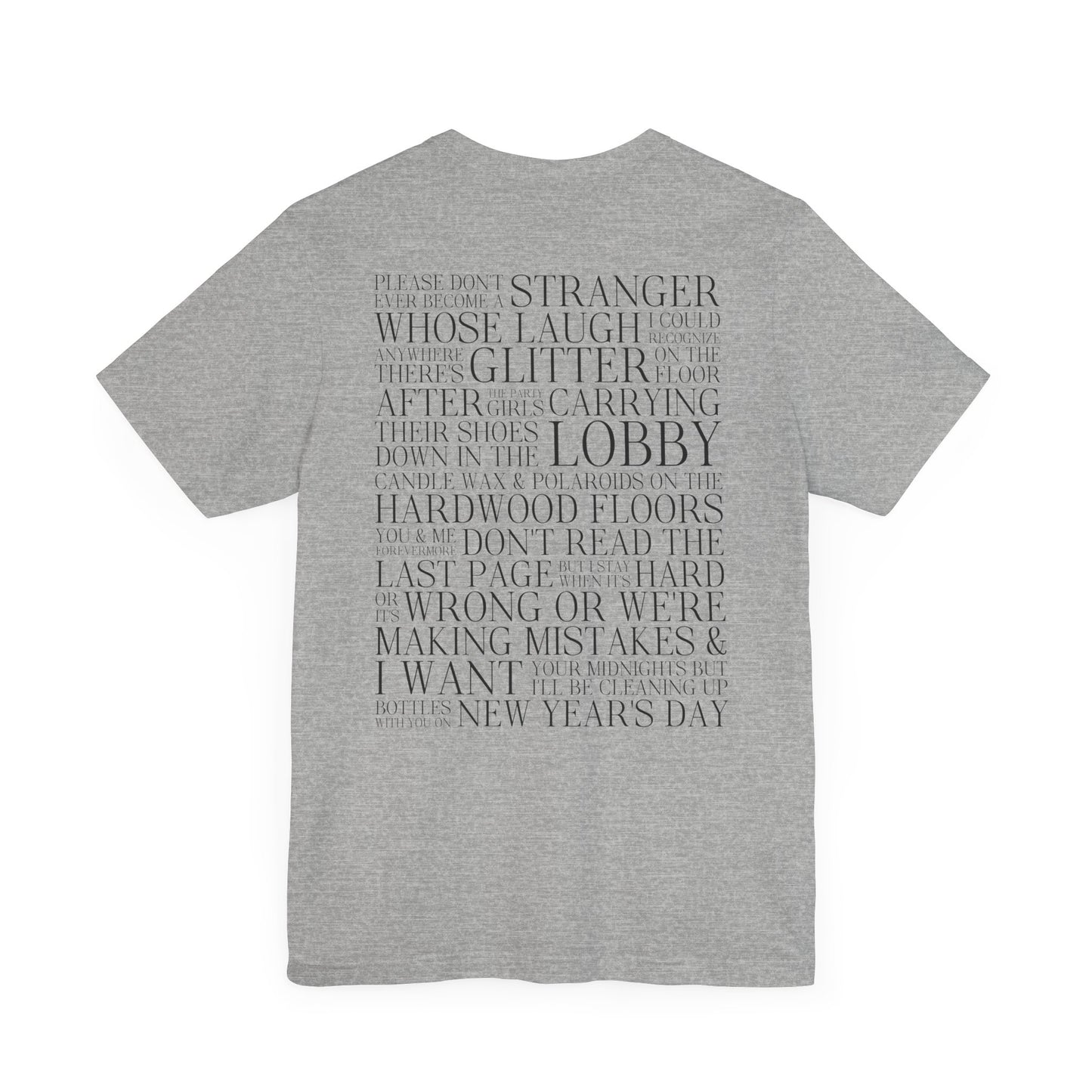New Years Day (lyrics on back) Tshirt