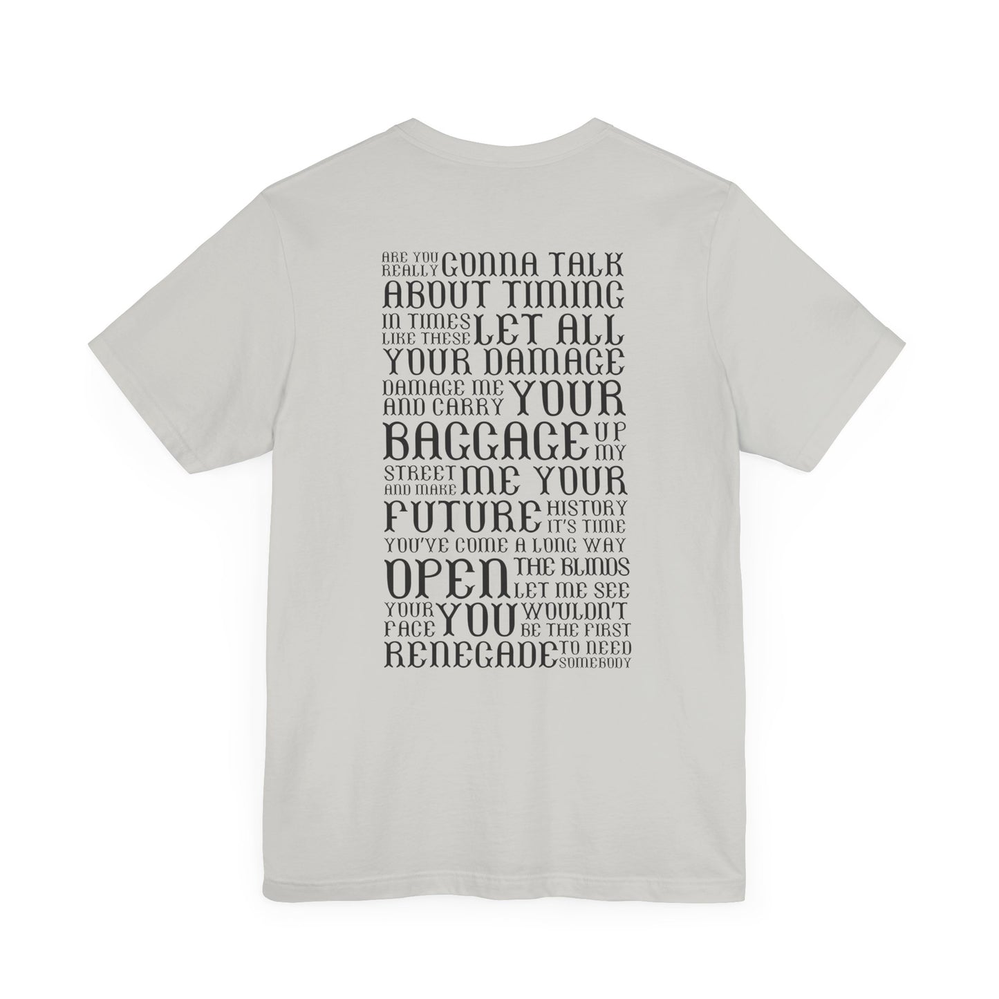 Renegade (lyrics on back) tshirt