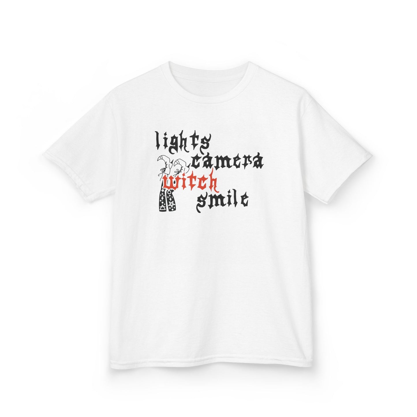 Lights Camera Witch Smile Kids Heavy Cotton™ Tee