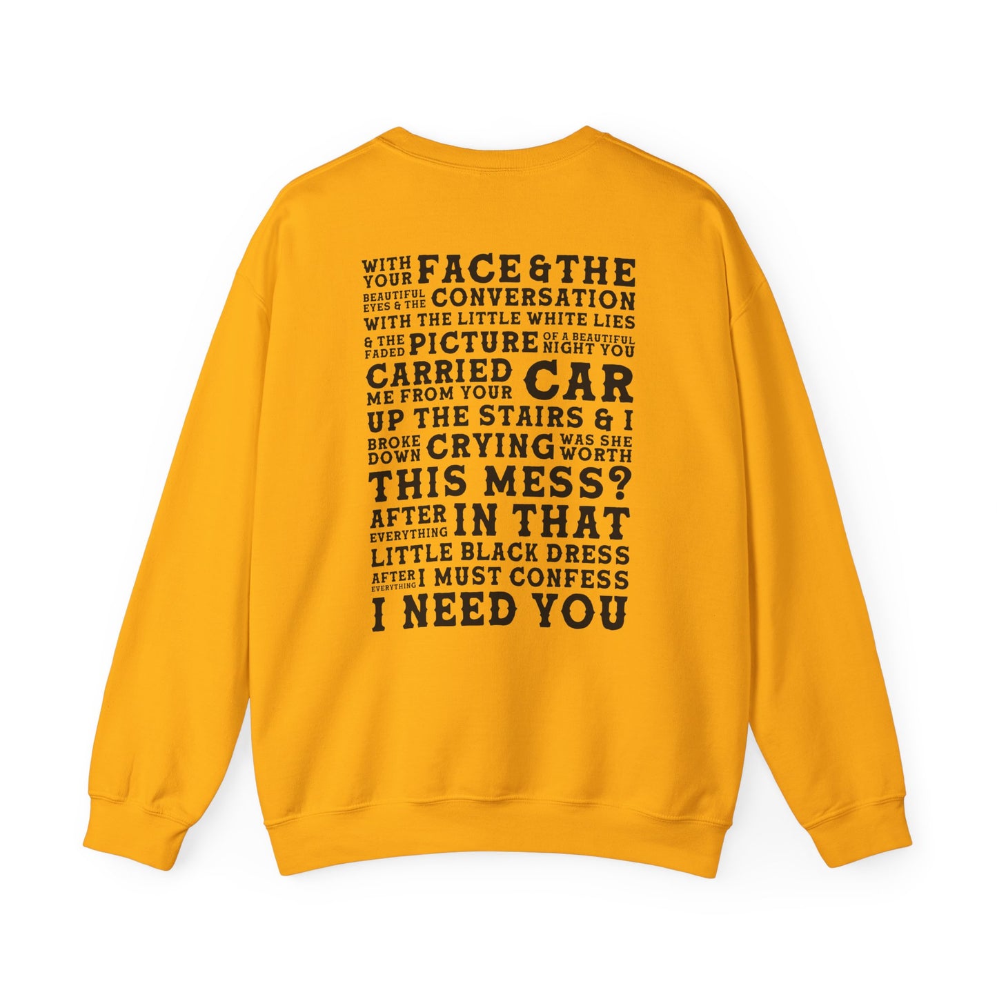 The Other Side Of The Door (lyrics on back) Crewneck Sweatshirt