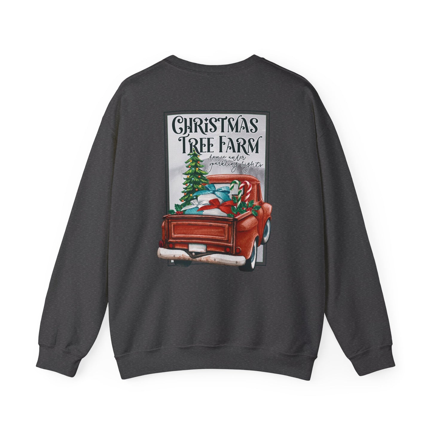 Christmas Tree Farm Crewneck Sweater (image on back)
