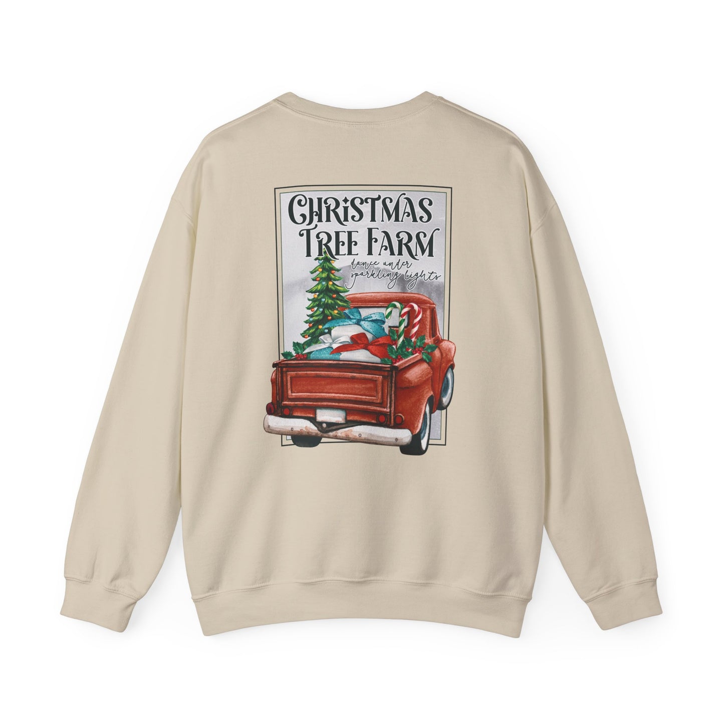 Christmas Tree Farm Crewneck Sweater (image on back)