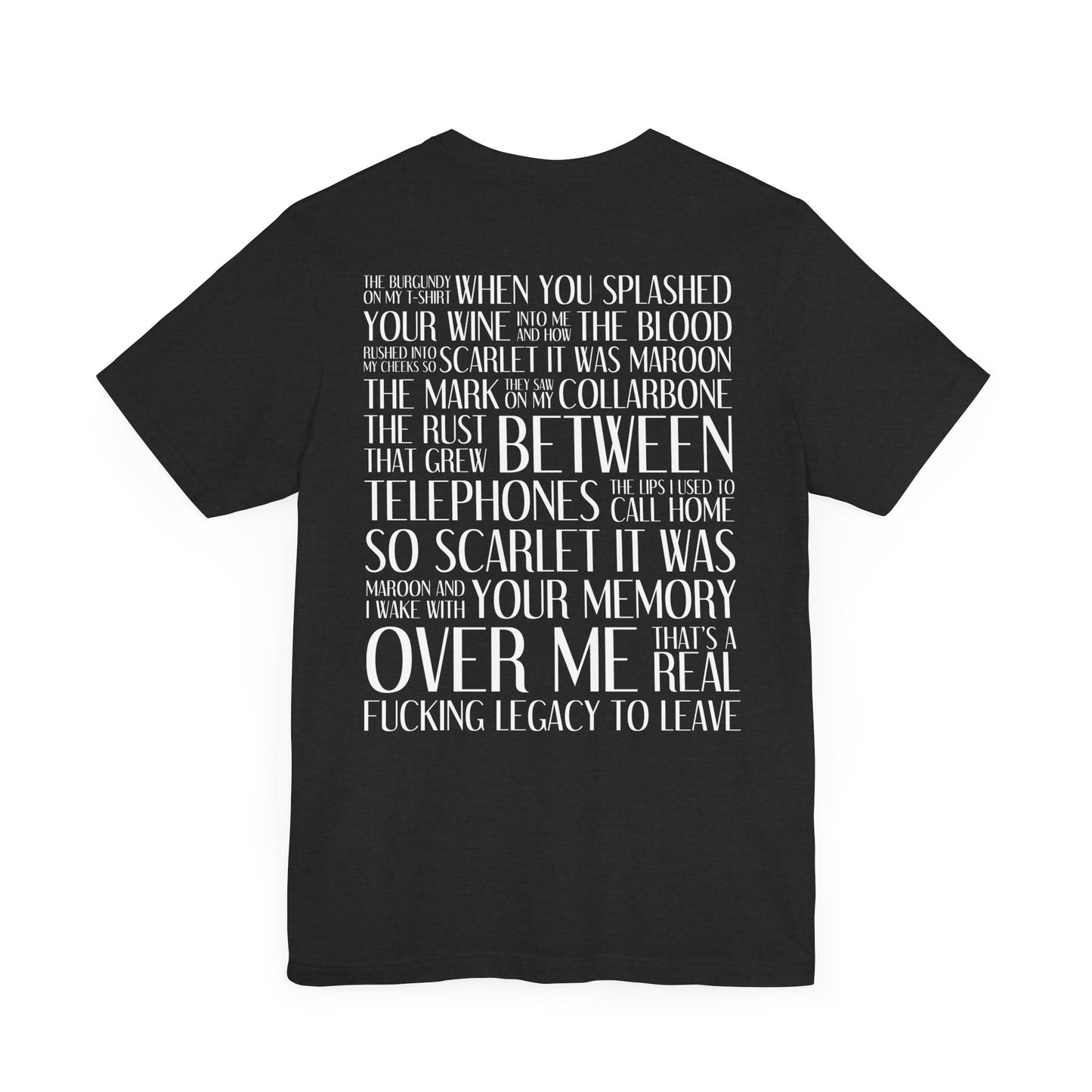 Maroon (lyrics on back) Tshirt
