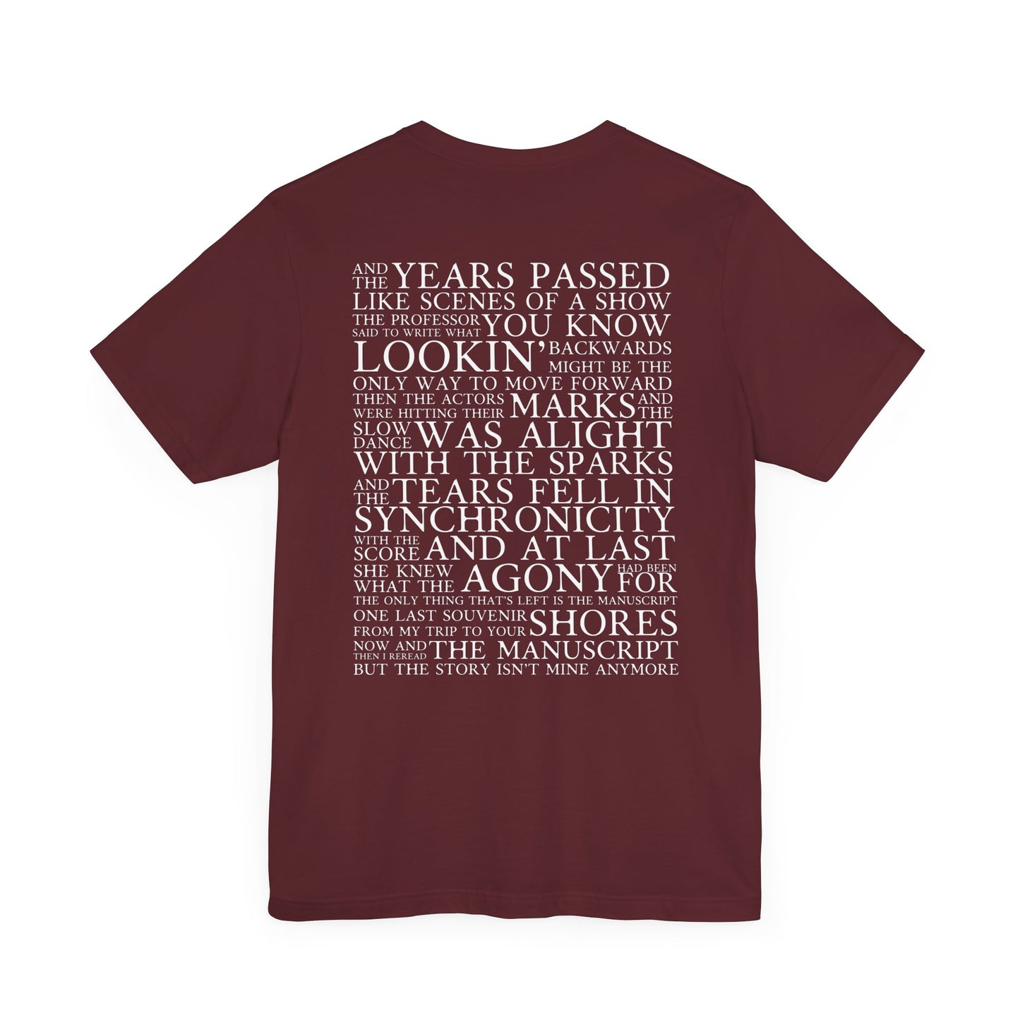 The Manuscript (lyrics on back) Tshirt