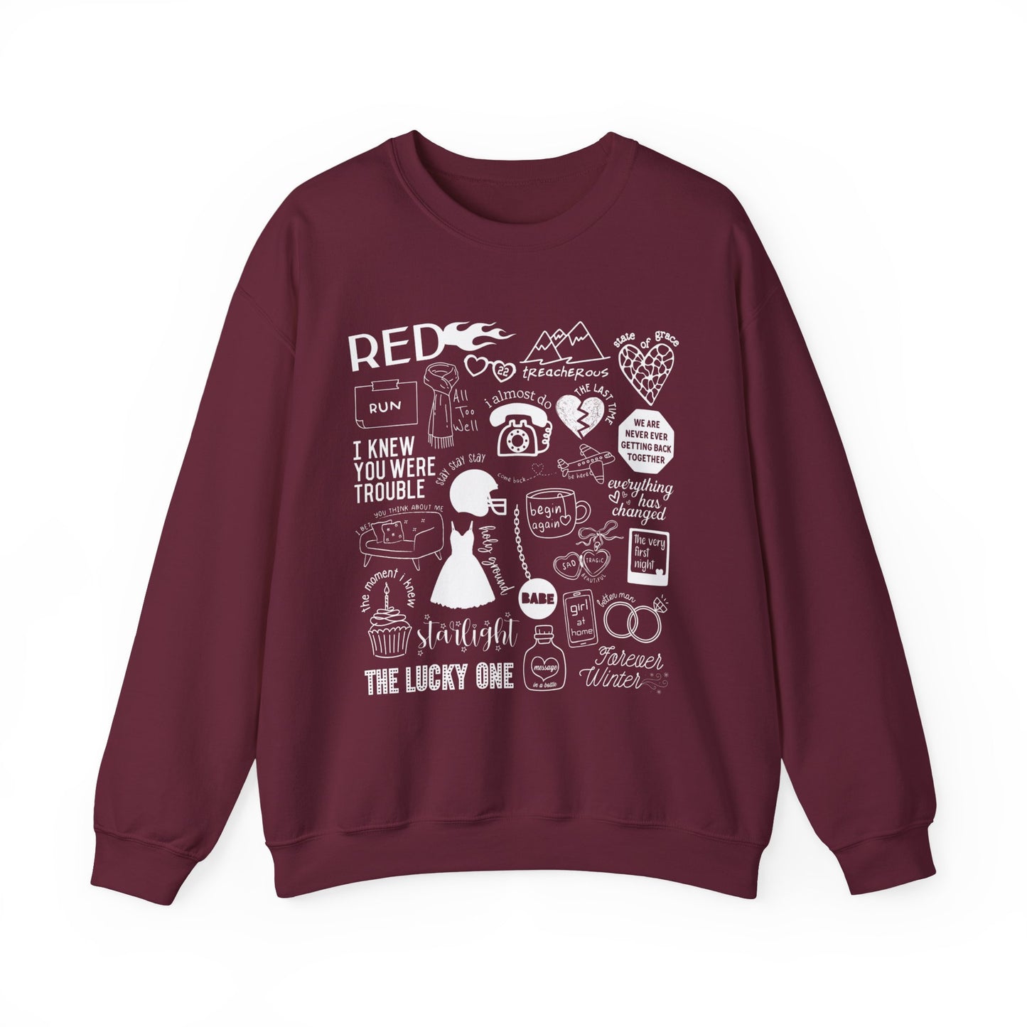 Red Collage Crewneck Sweatshirt