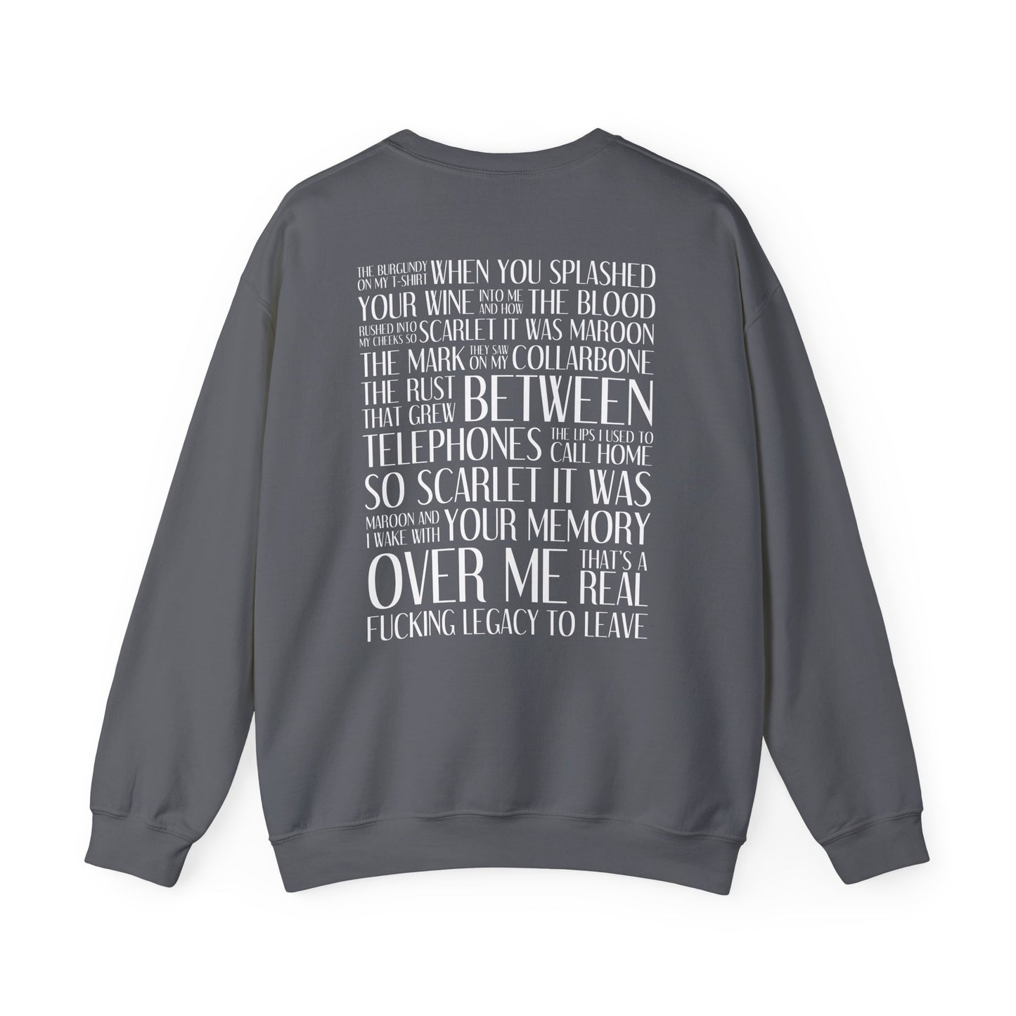 Maroon (lyrics on back) Crewneck Sweatshirt