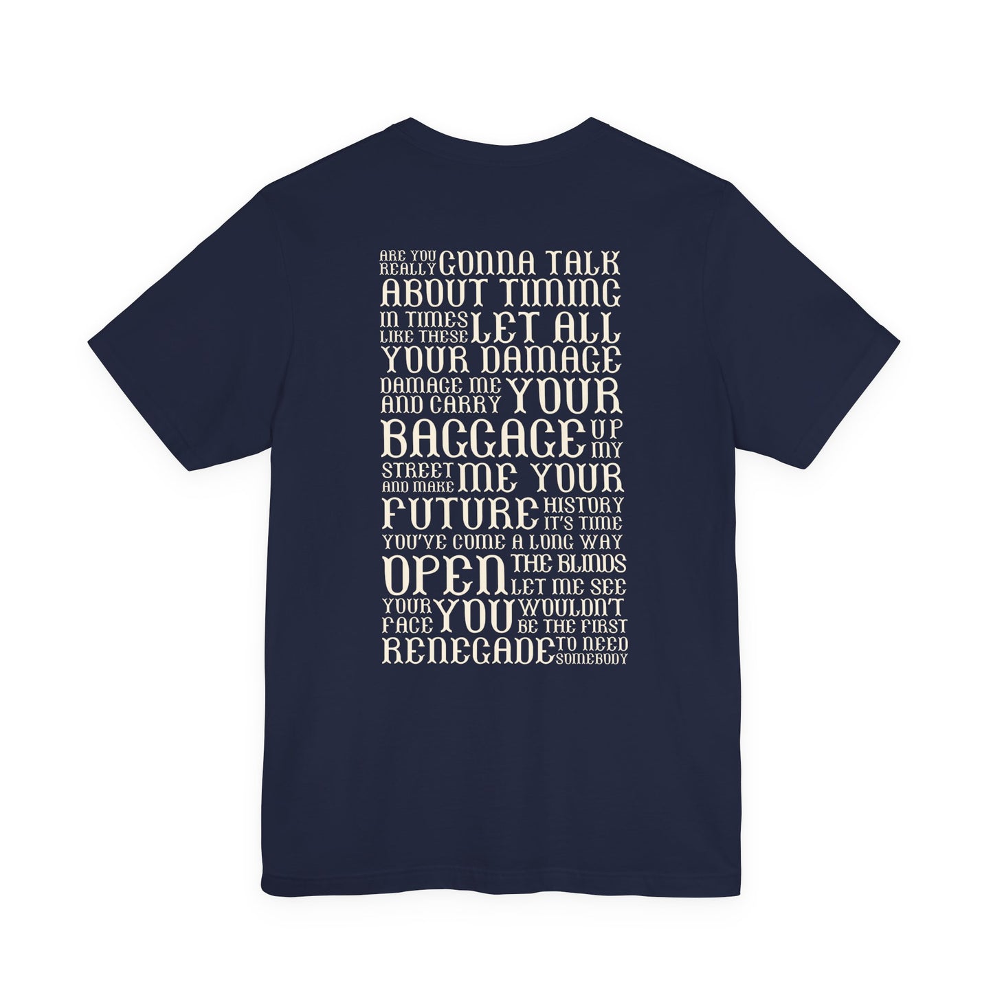 Renegade (lyrics on back) tshirt