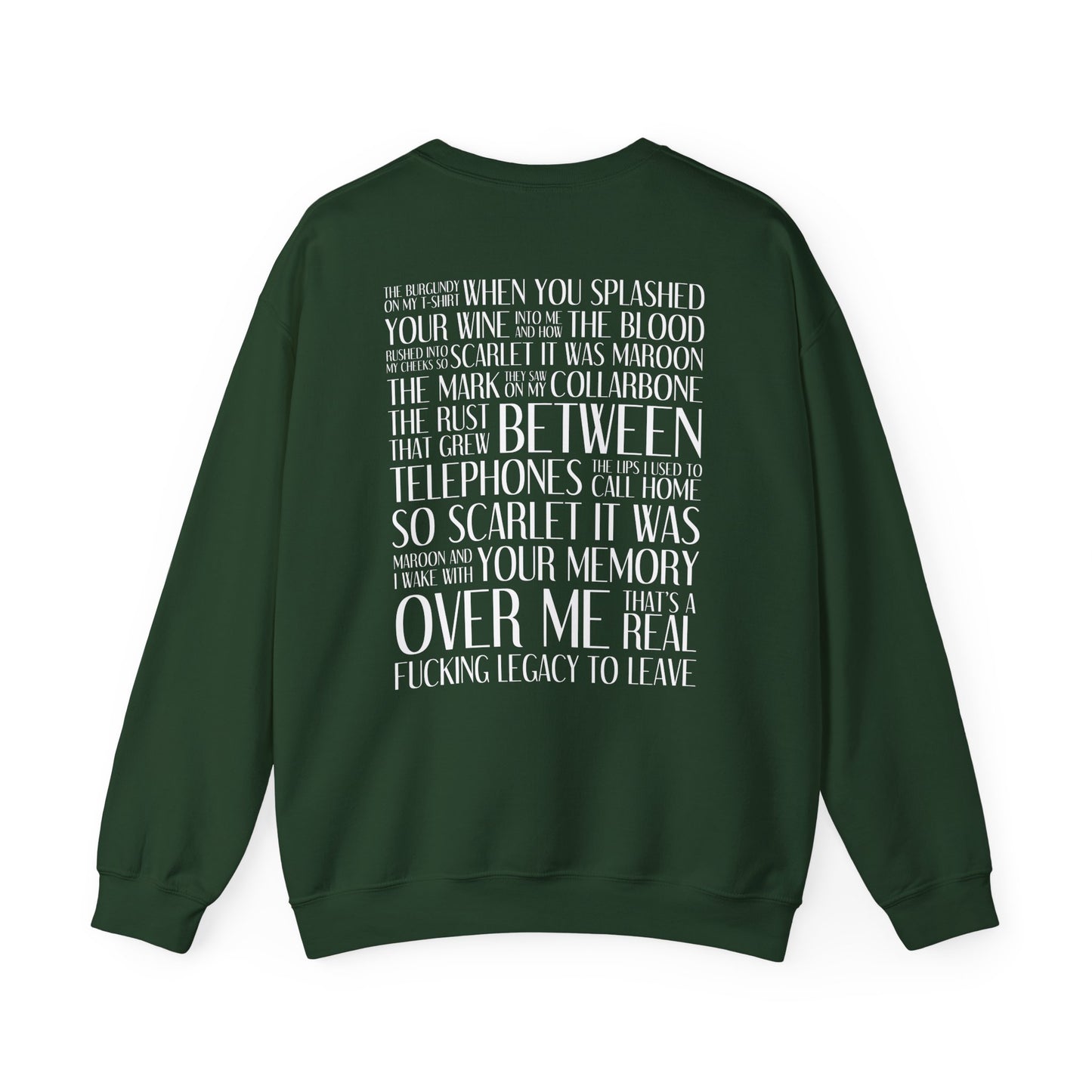 Maroon (lyrics on back) Crewneck Sweatshirt