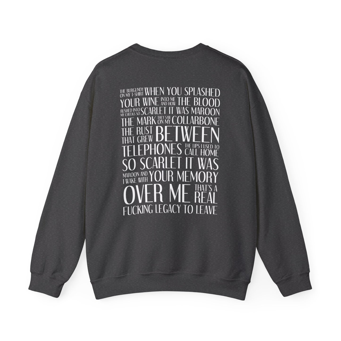 Maroon (lyrics on back) Crewneck Sweatshirt