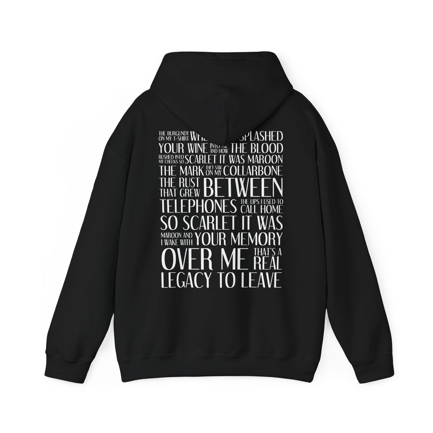 Maroon (lyrics on back, clean version) Hoodie
