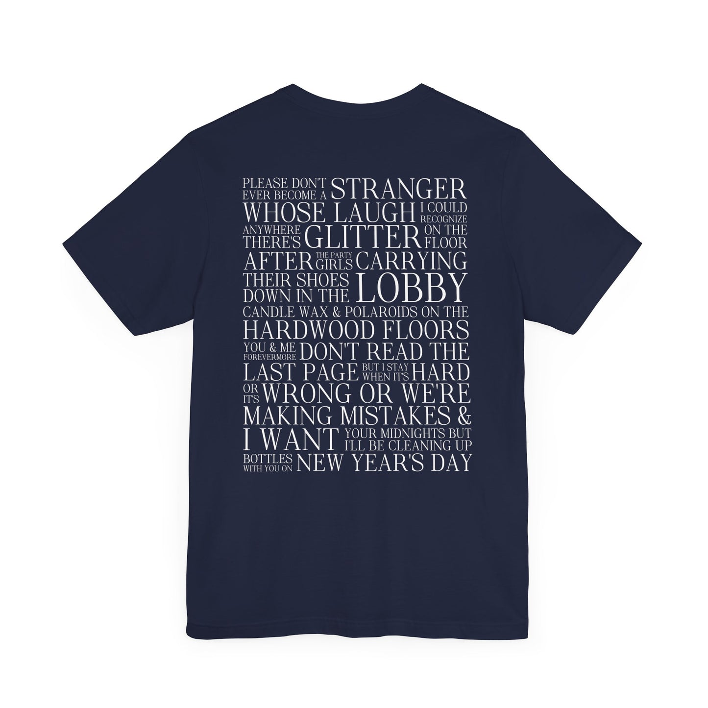 New Years Day (lyrics on back) Tshirt