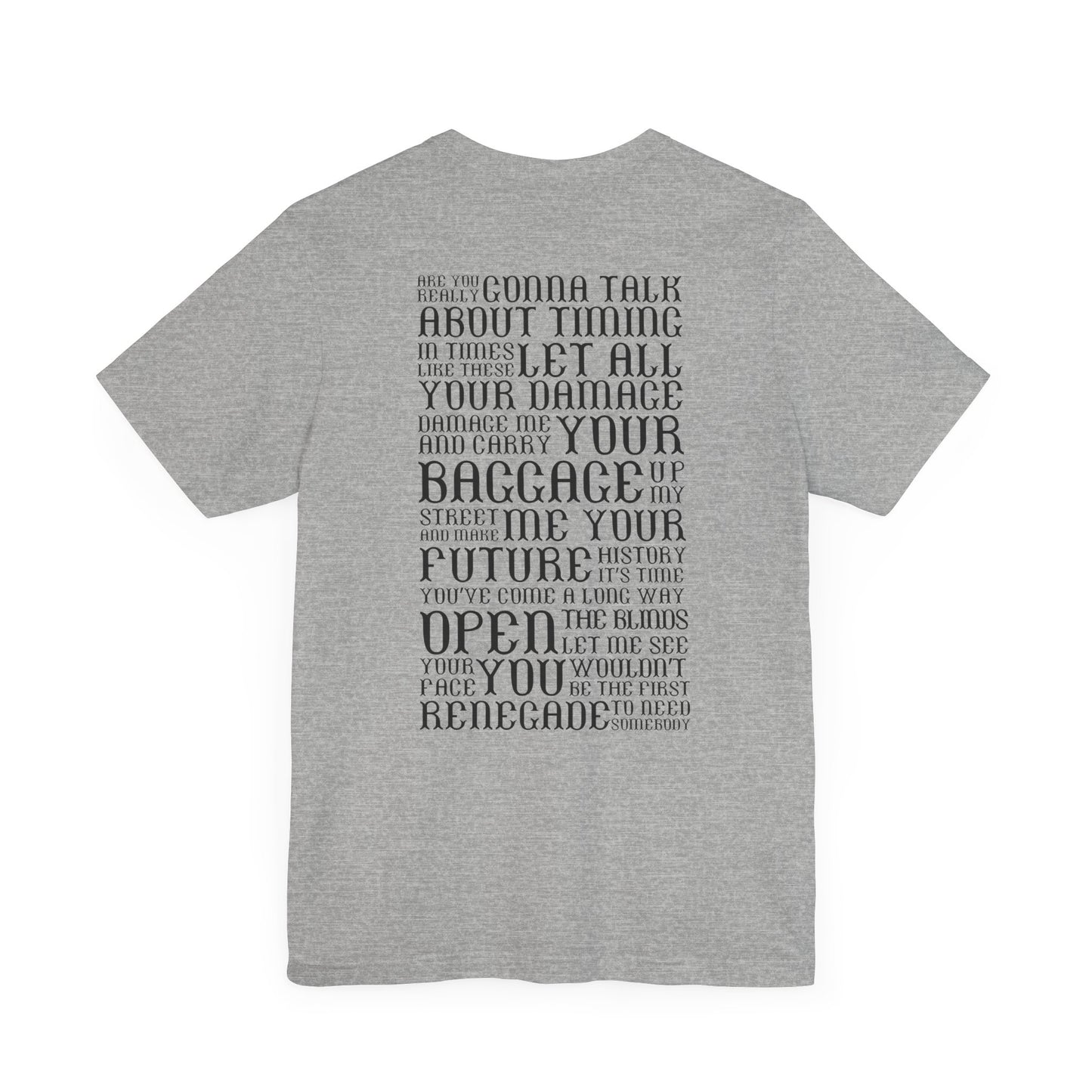 Renegade (lyrics on back) tshirt