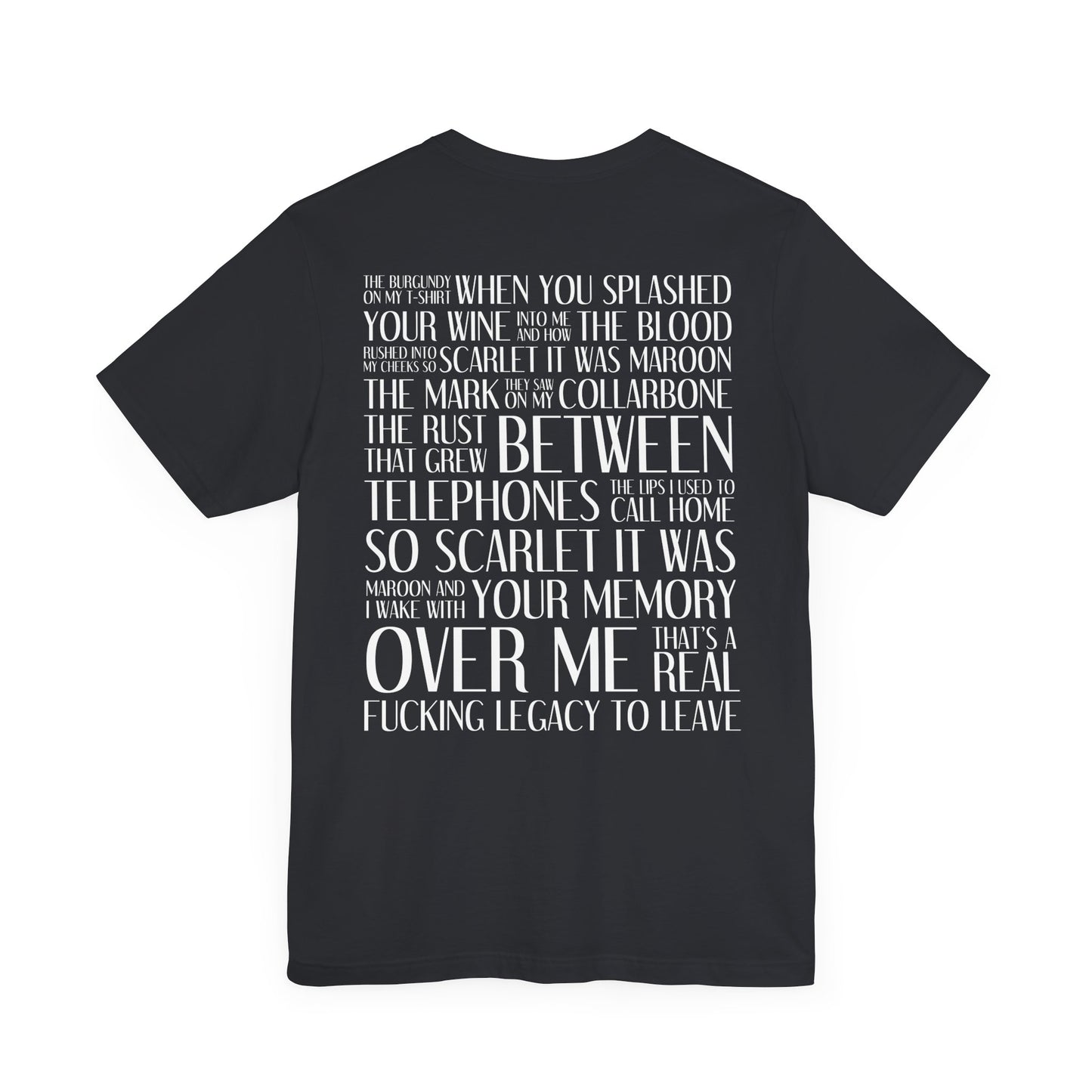Maroon (lyrics on back) Tshirt