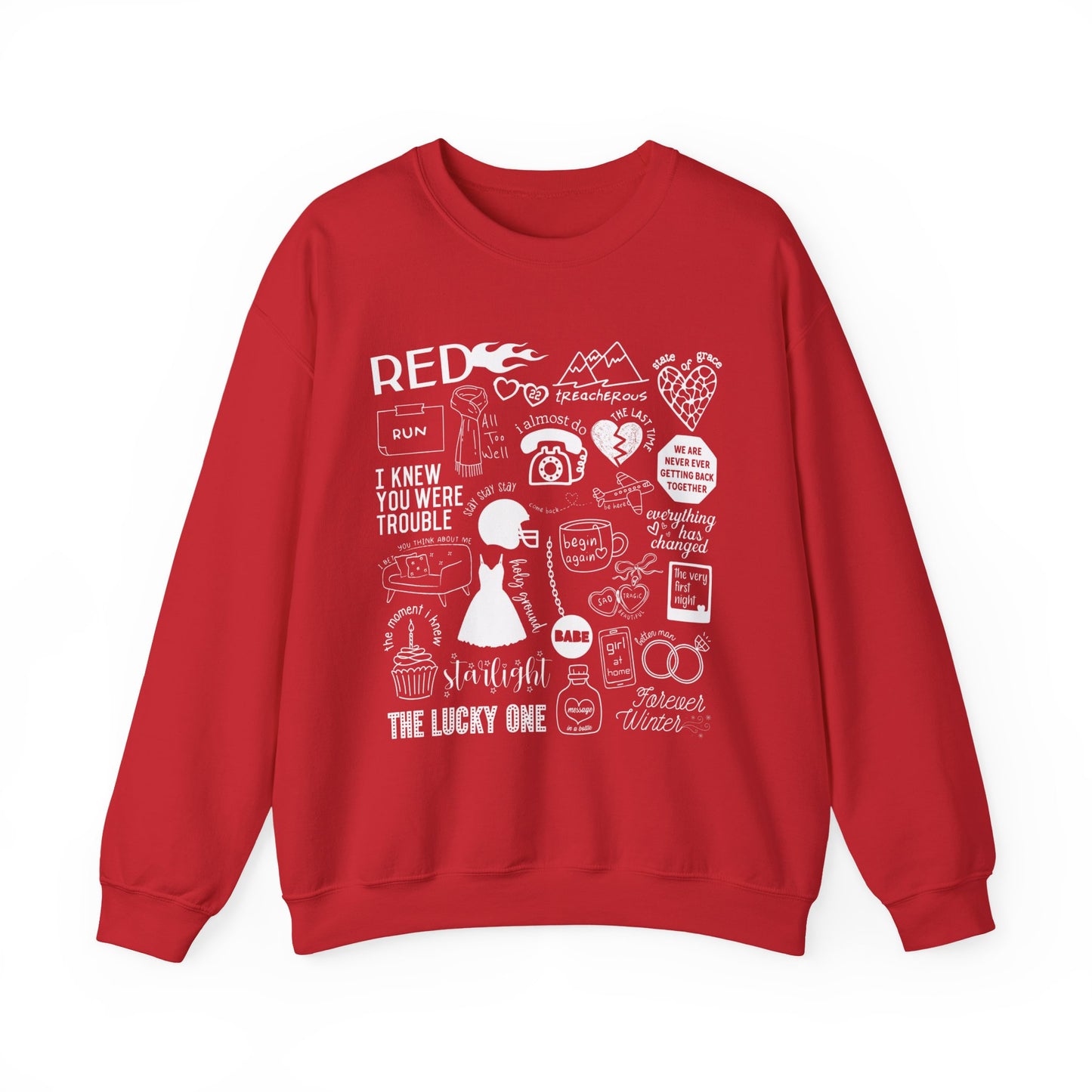 Red Collage Crewneck Sweatshirt