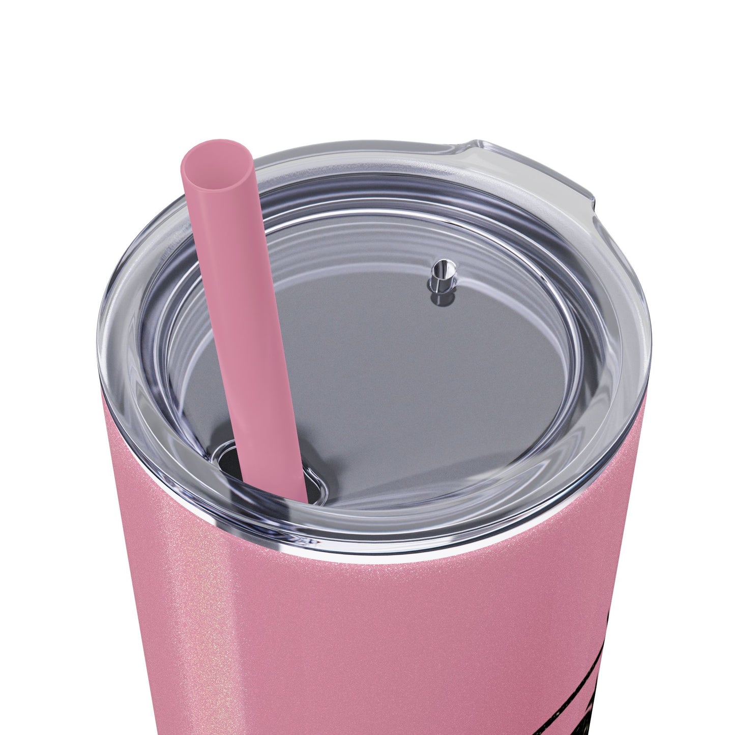 Rose Blush Logo Design Skinny Tumbler with Straw