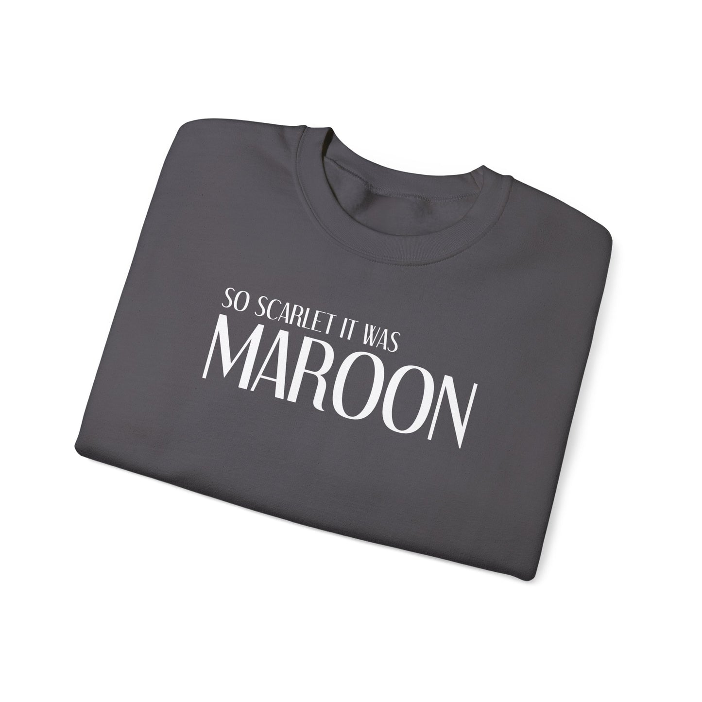 Maroon (lyrics on back, clean version) Crewneck Sweatshirt