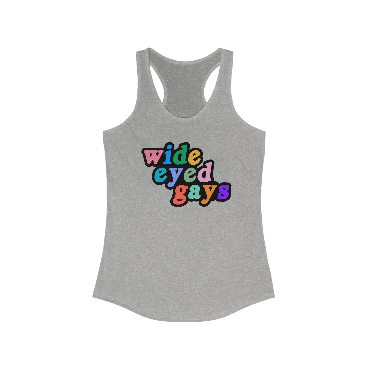 Wide Eyed Gays Racerback Tank