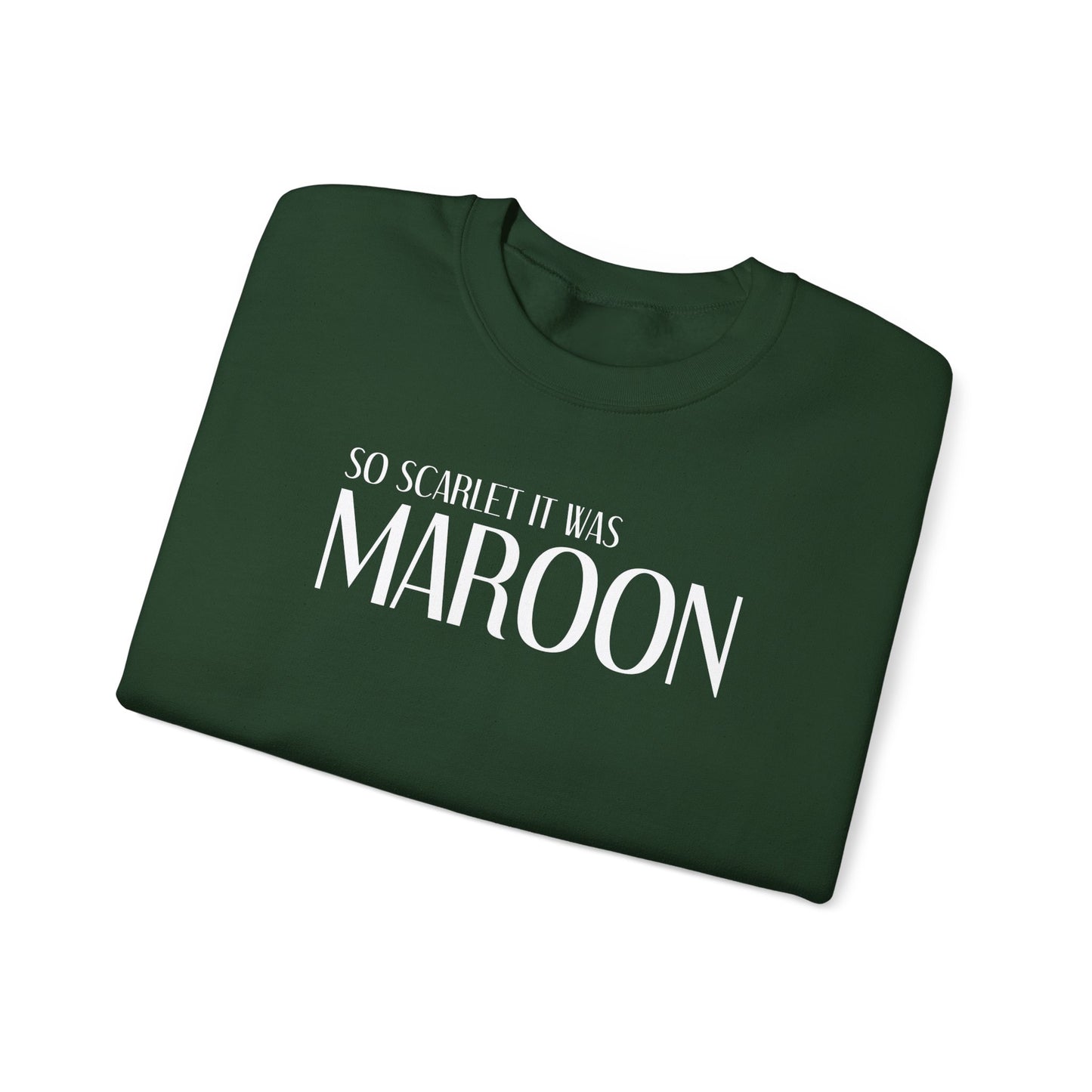 Maroon (lyrics on back, clean version) Crewneck Sweatshirt