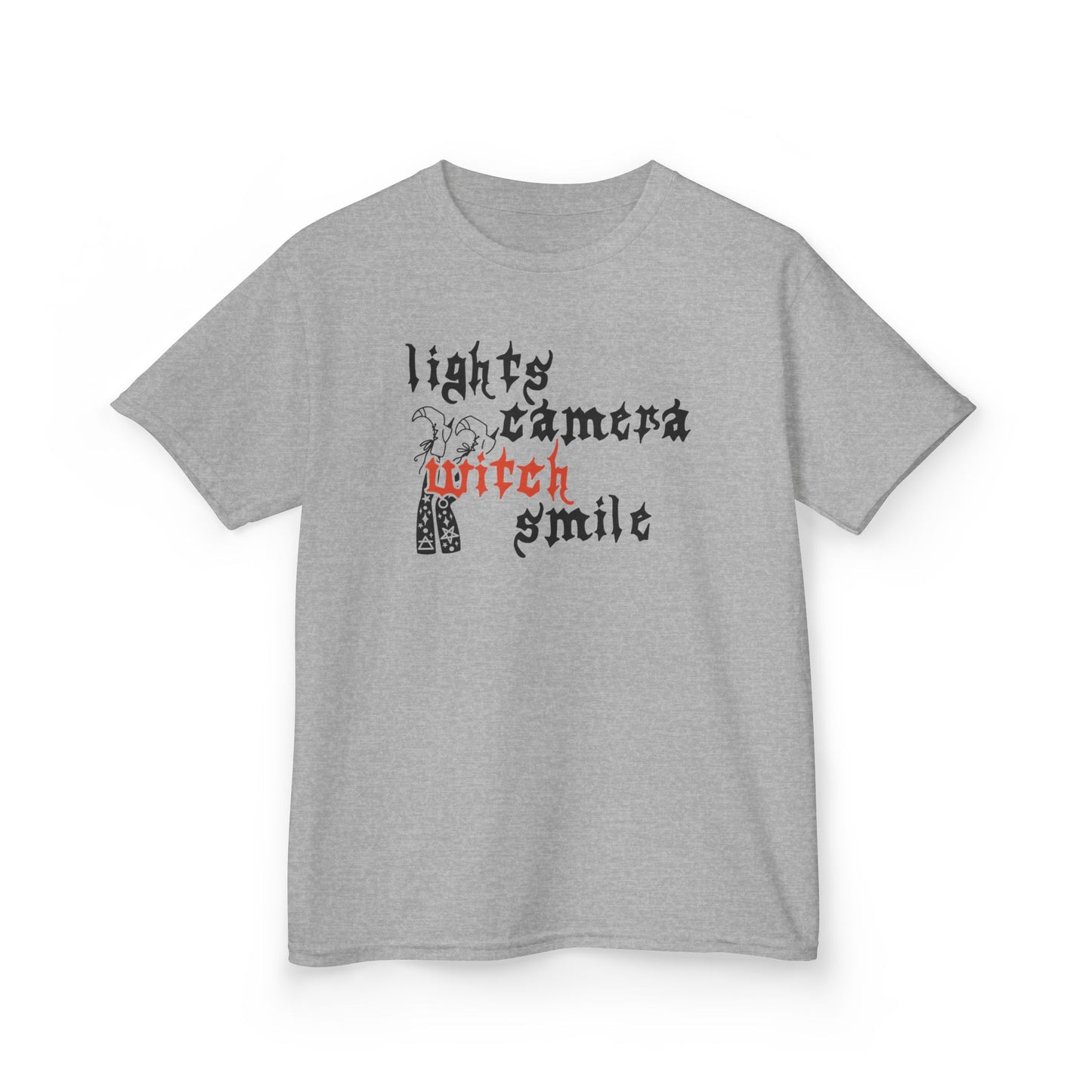 Lights Camera Witch Smile Kids Heavy Cotton™ Tee