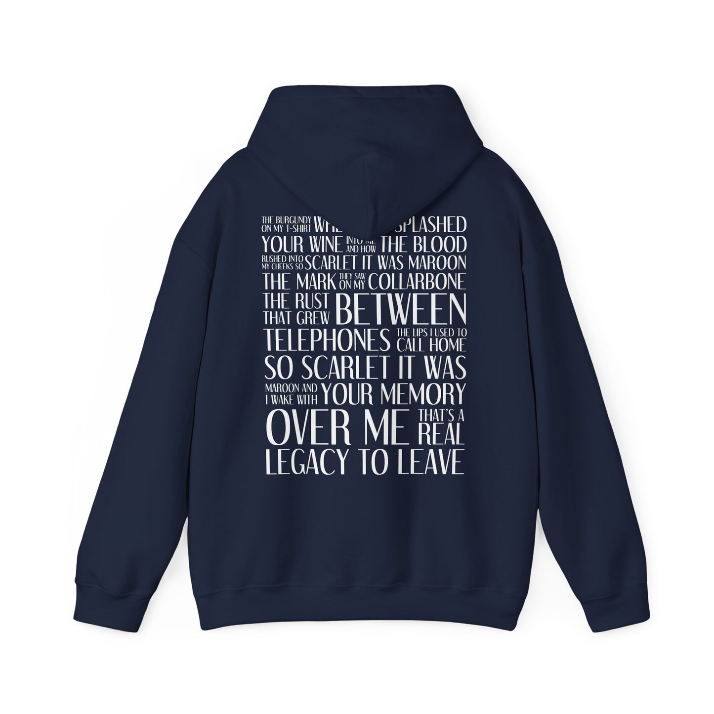 Maroon (lyrics on back, clean version) Hoodie