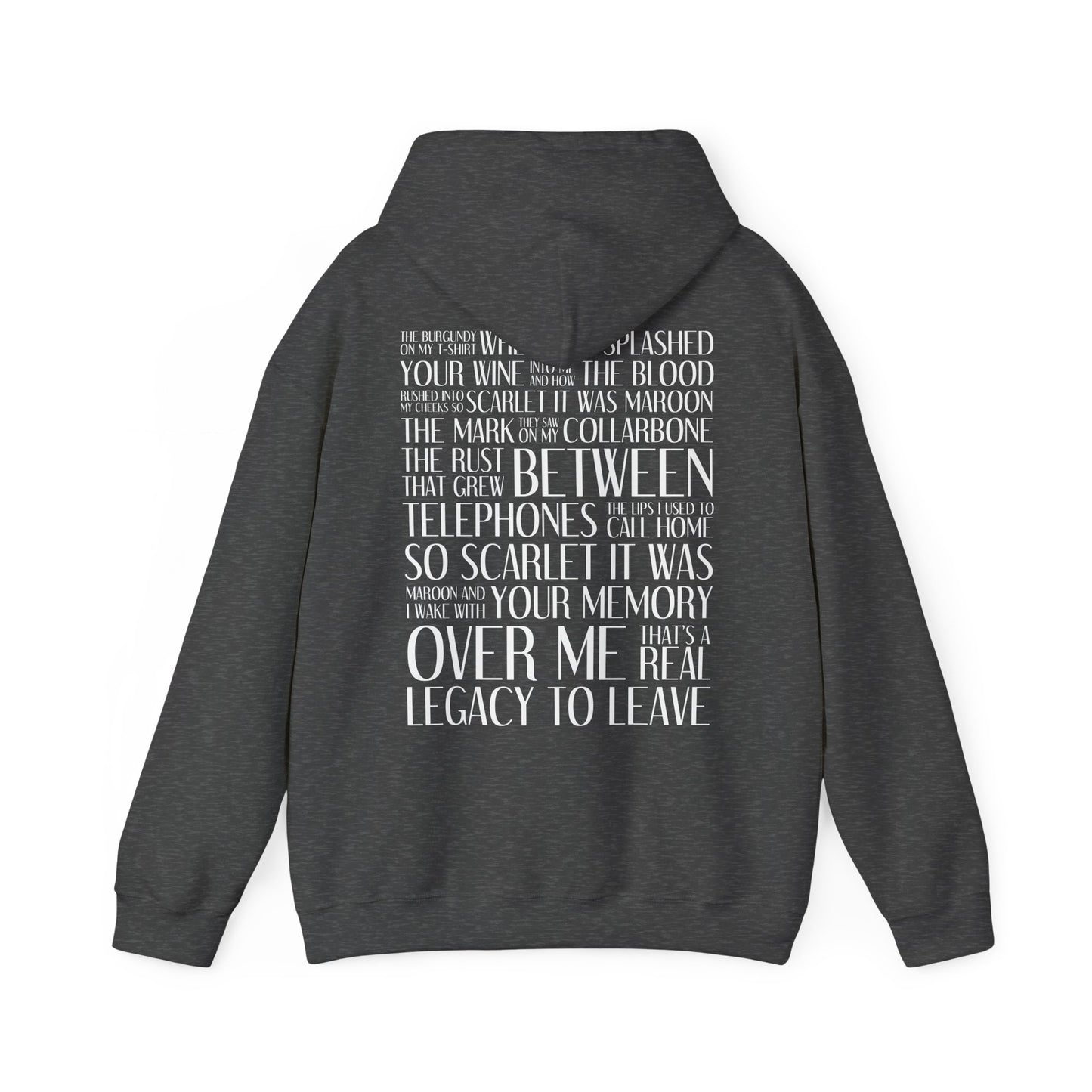 Maroon (lyrics on back, clean version) Hoodie