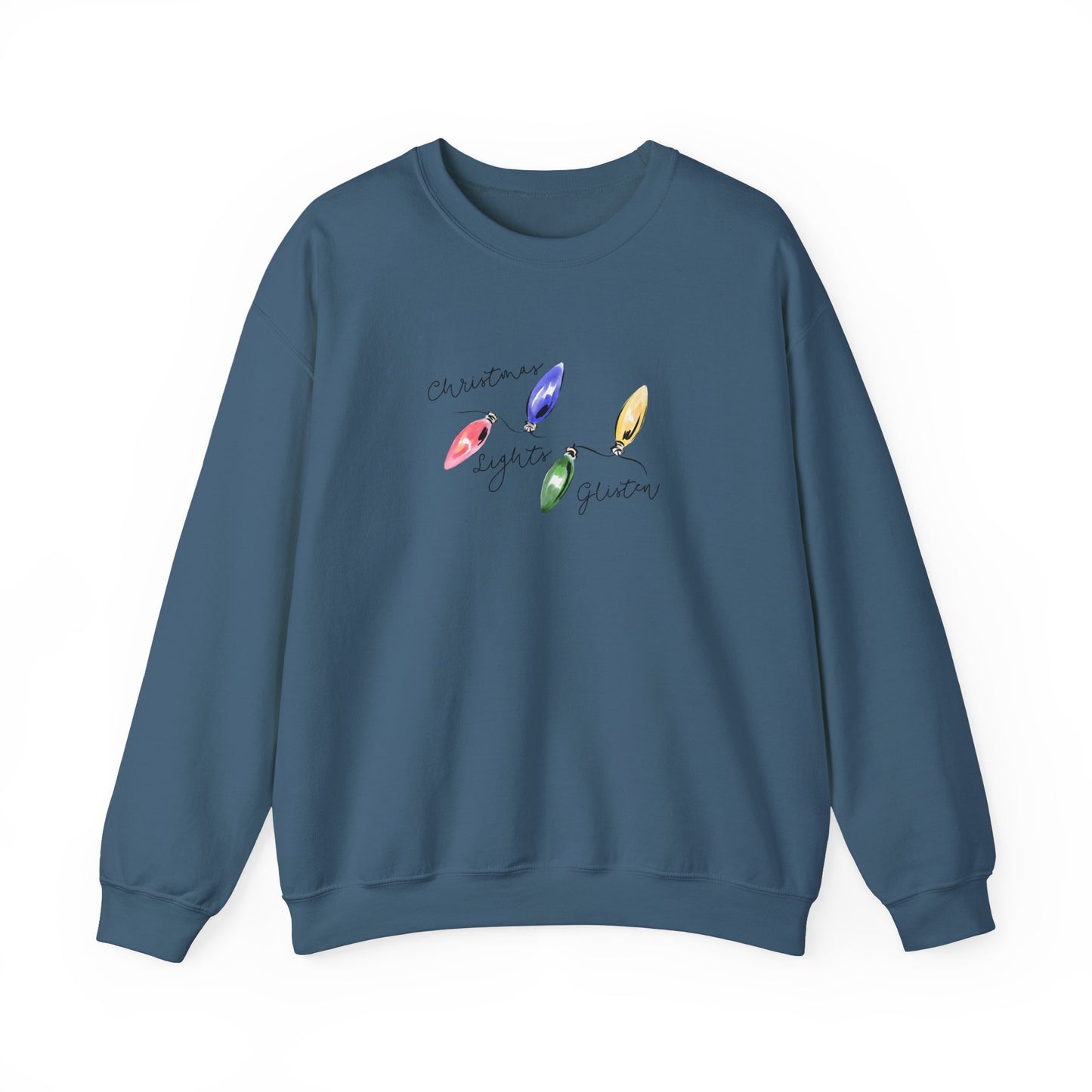 Christmas Lights Glisten Crewneck Sweatshirt