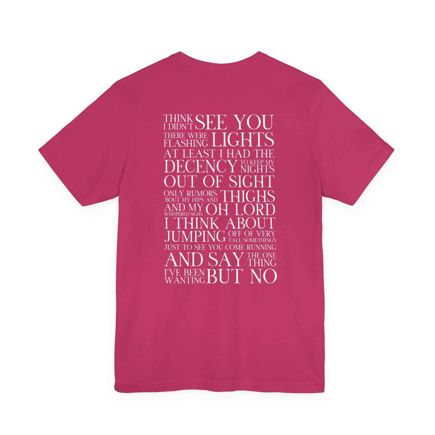 Is It Over Now? Lyrics Tshirt