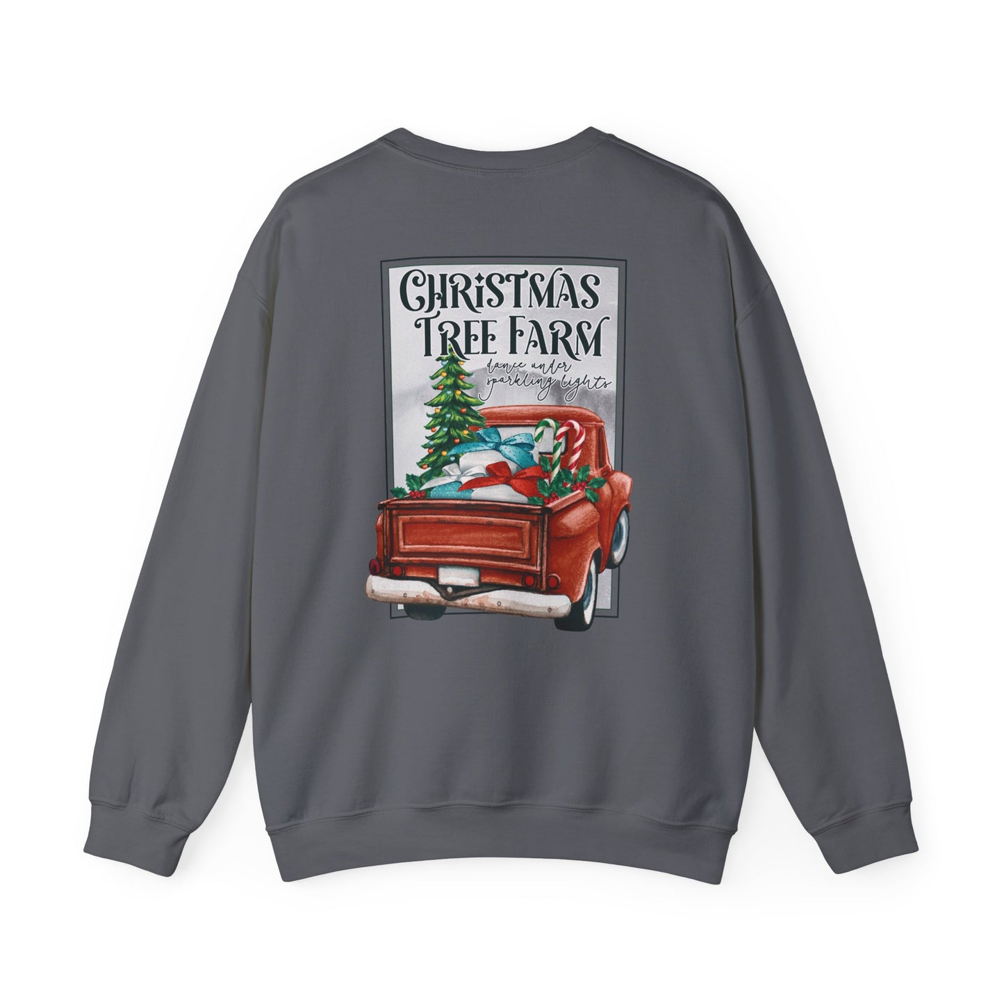 Christmas Tree Farm Crewneck Sweater (image on back)