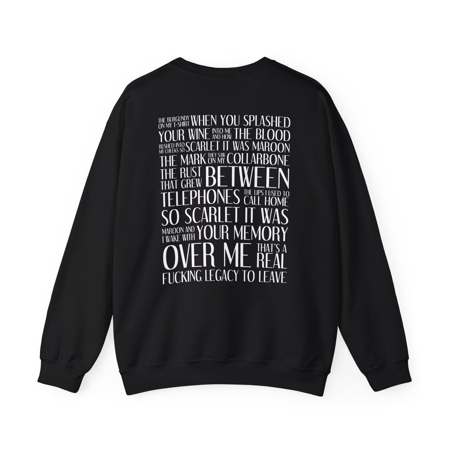 Maroon (lyrics on back) Crewneck Sweatshirt