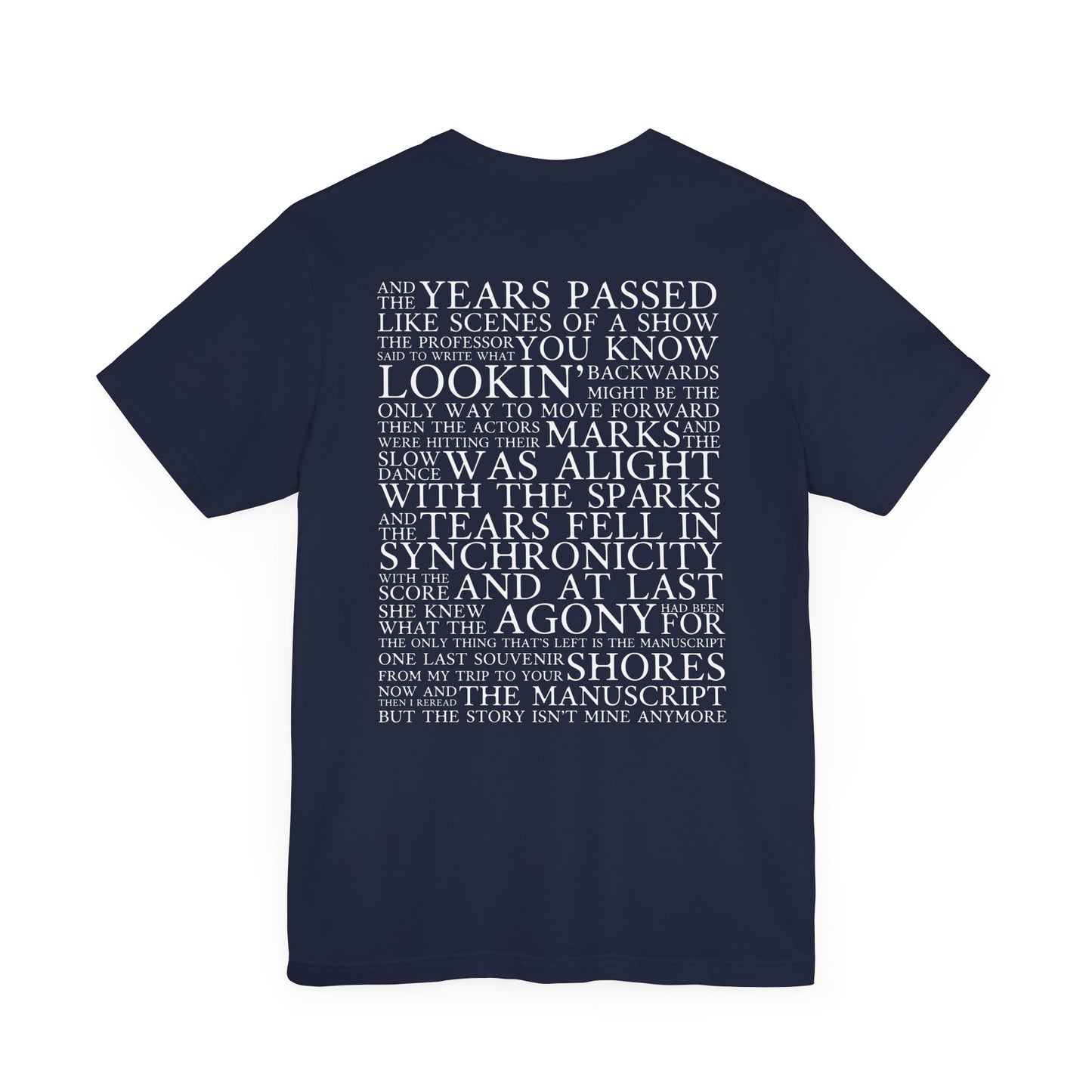 The Manuscript (lyrics on back) Tshirt