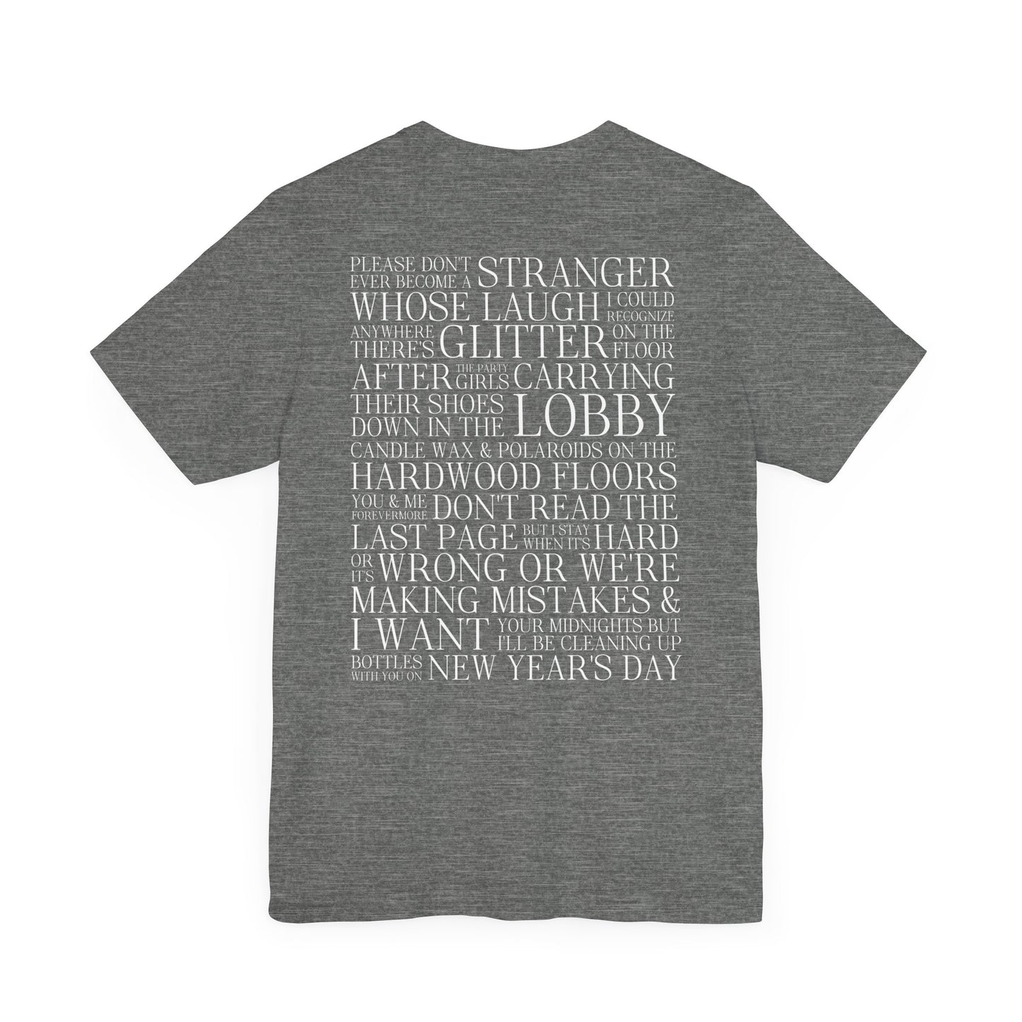 New Years Day (lyrics on back) Tshirt