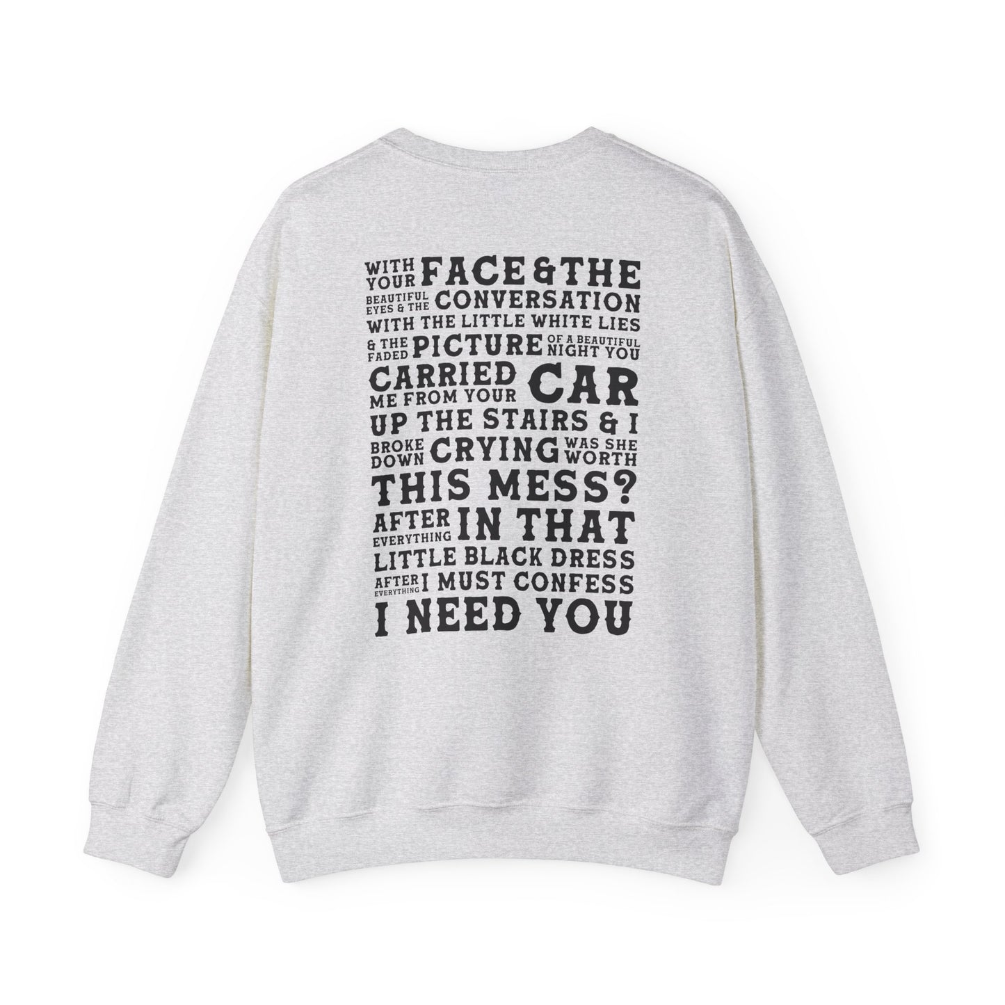 The Other Side Of The Door (lyrics on back) Crewneck Sweatshirt
