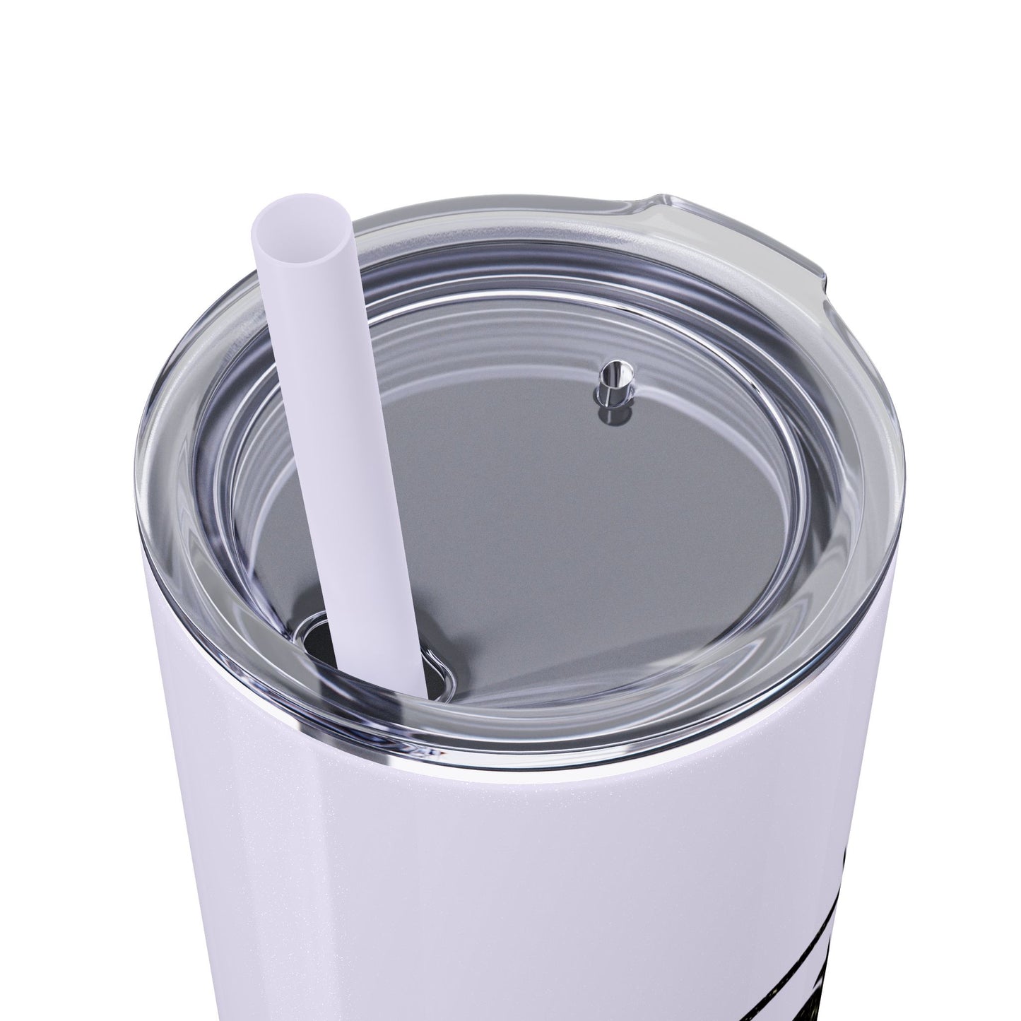 Rose Blush Logo Design Skinny Tumbler with Straw