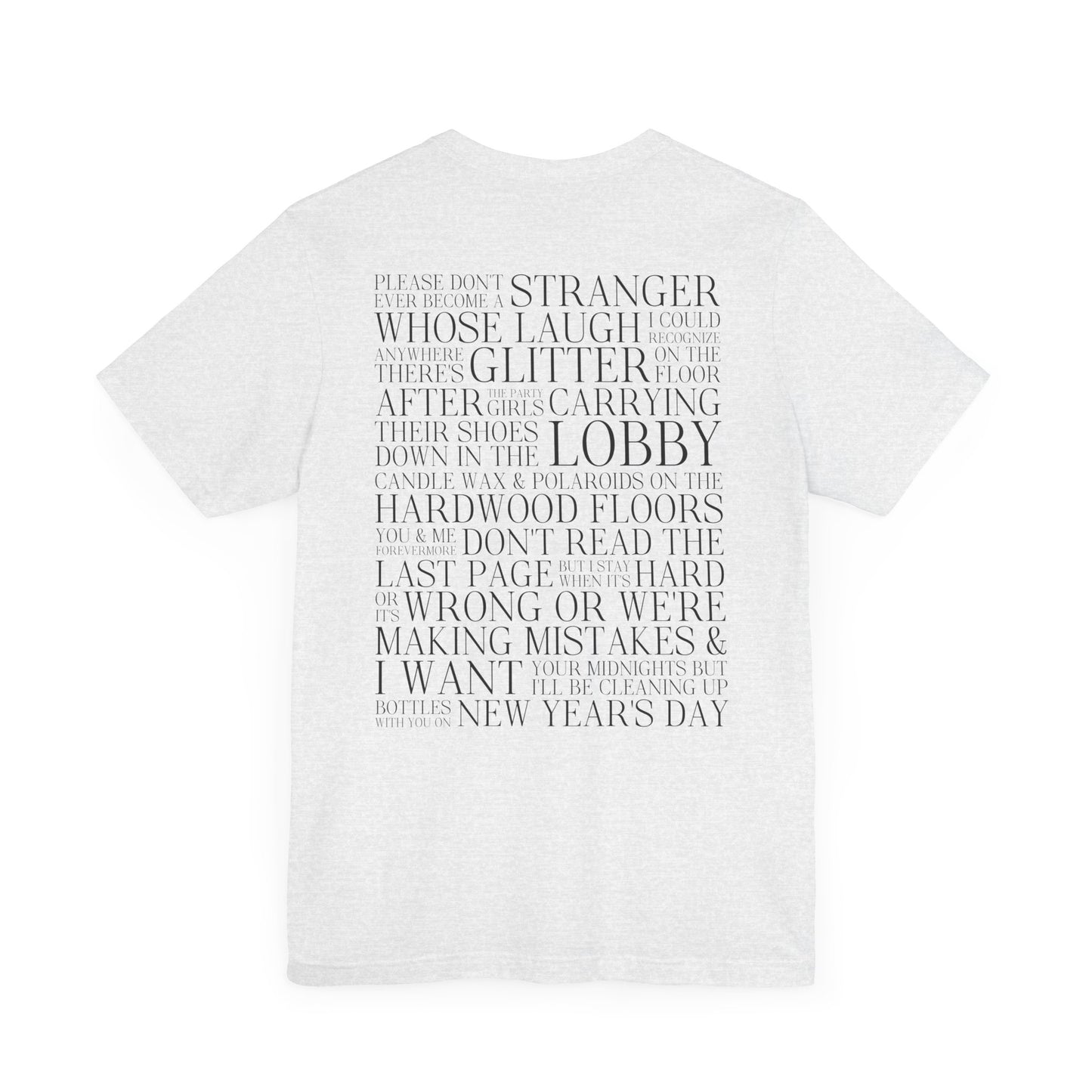 New Years Day (lyrics on back) Tshirt