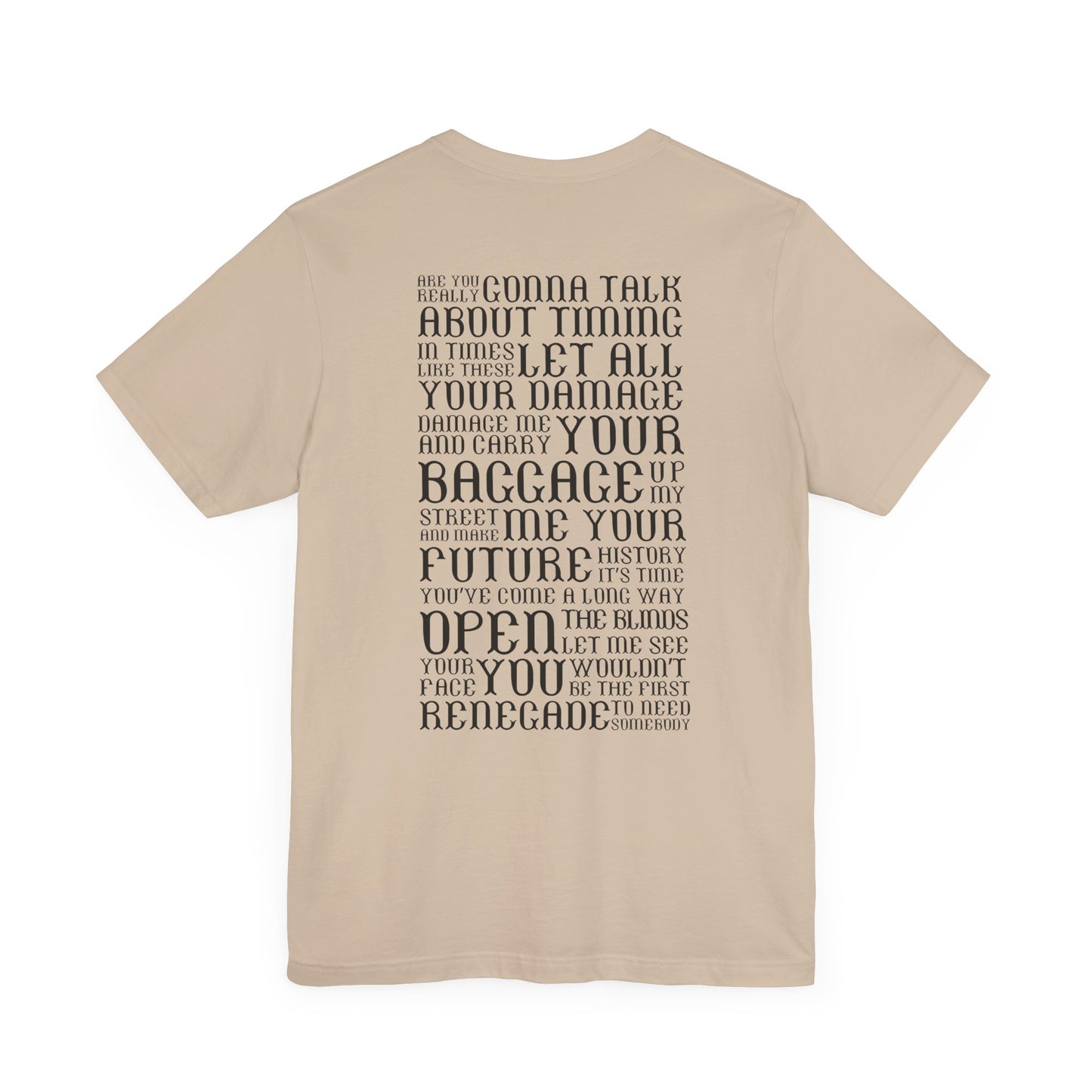 Renegade (lyrics on back) tshirt