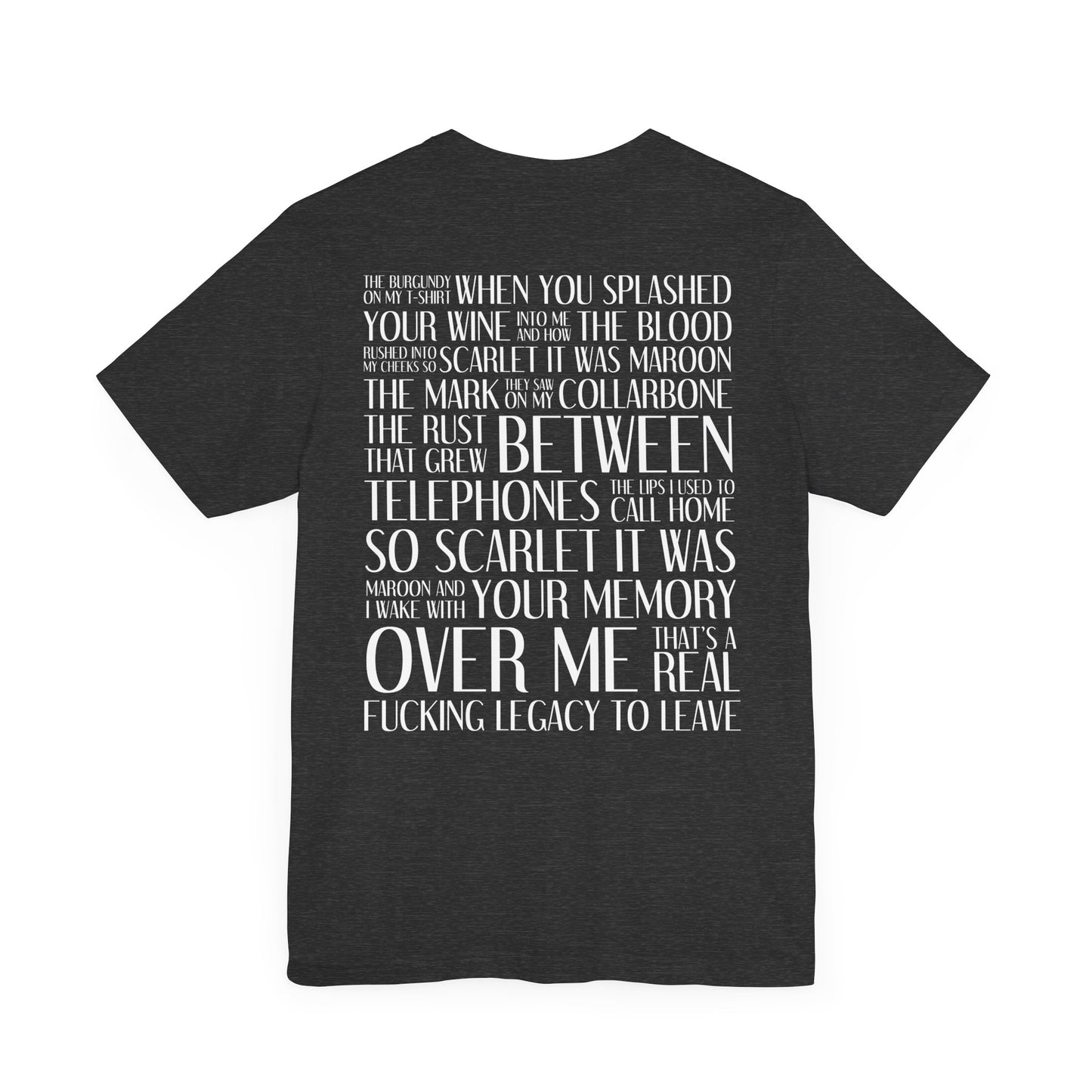 Maroon (lyrics on back) Tshirt