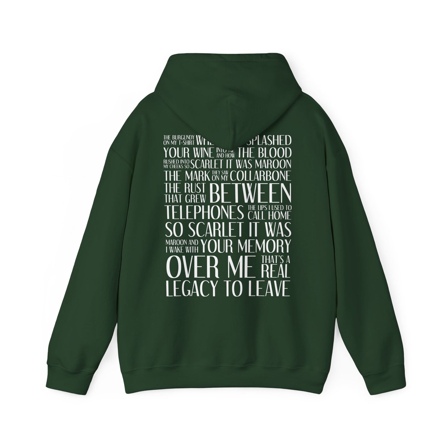Maroon (lyrics on back, clean version) Hoodie
