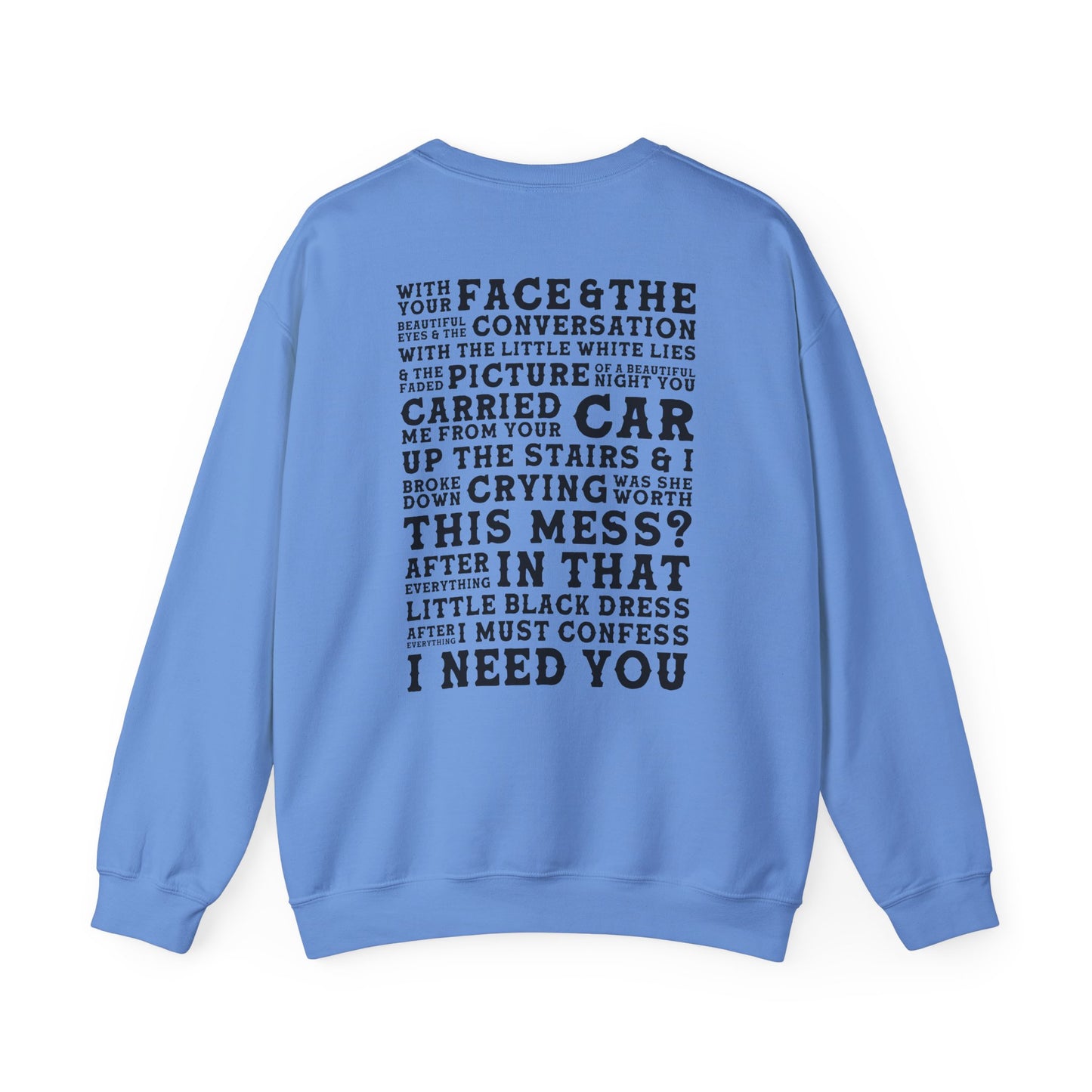 The Other Side Of The Door (lyrics on back) Crewneck Sweatshirt