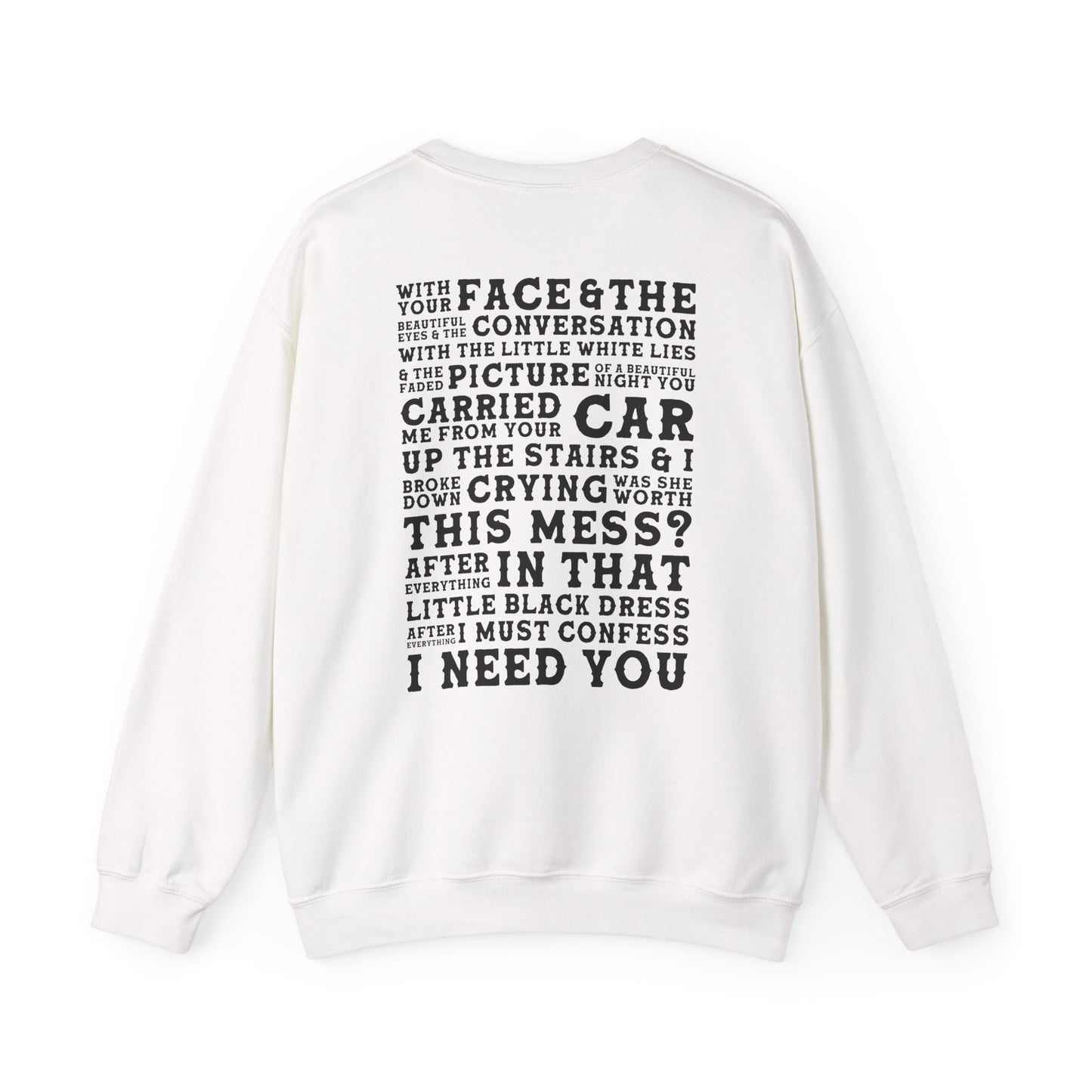 The Other Side Of The Door (lyrics on back) Crewneck Sweatshirt