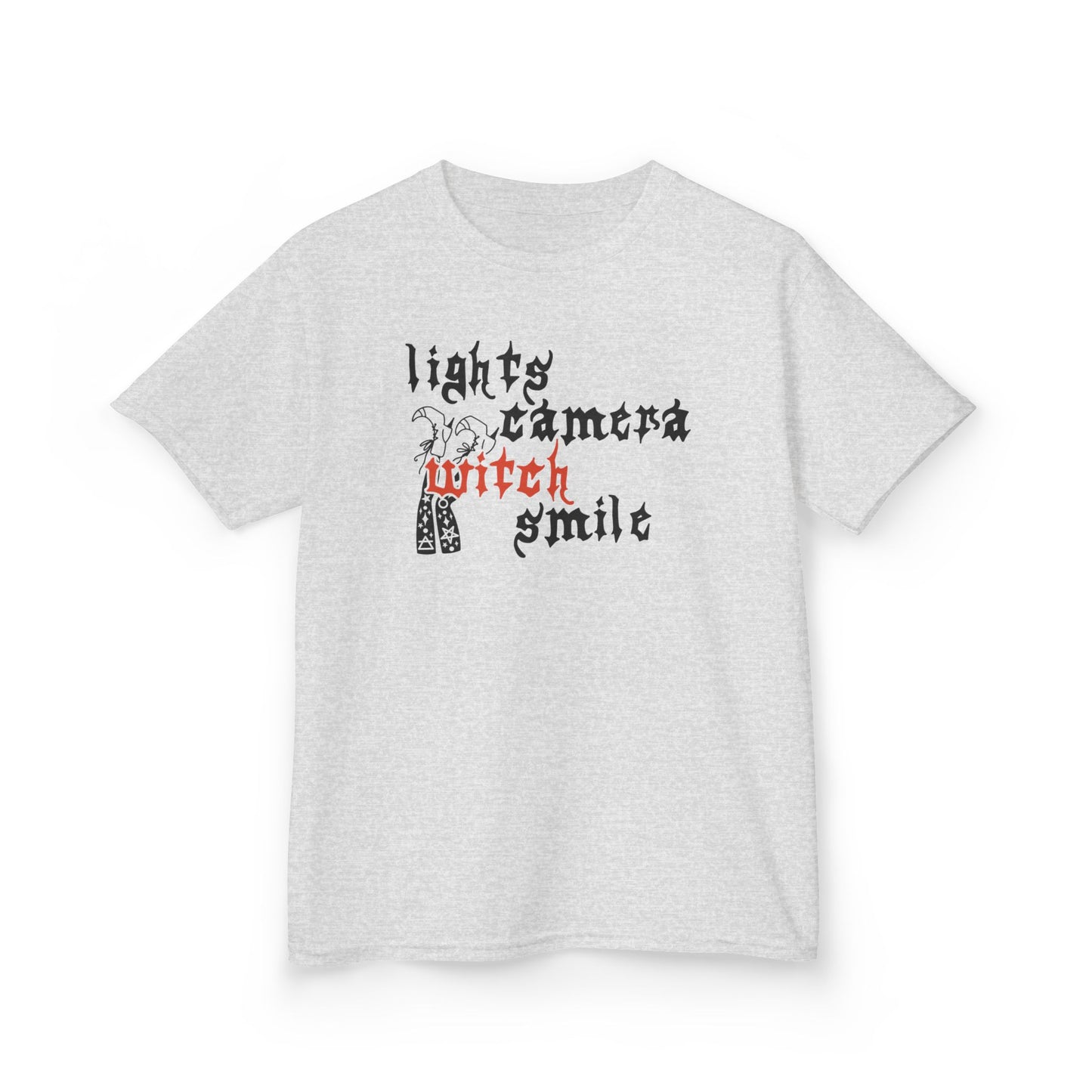 Lights Camera Witch Smile Kids Heavy Cotton™ Tee