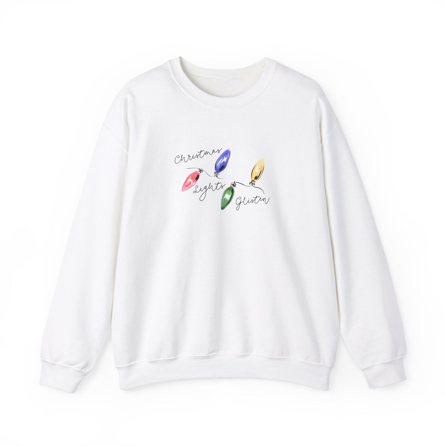 Christmas Lights Glisten Crewneck Sweatshirt