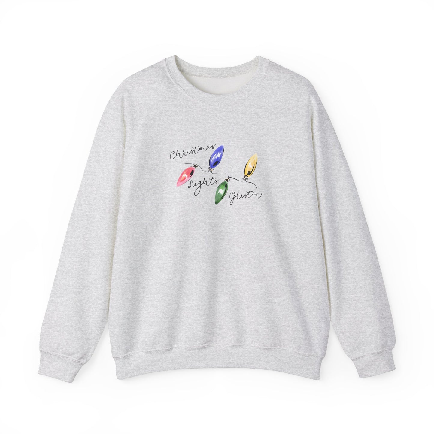 Christmas Lights Glisten Crewneck Sweatshirt
