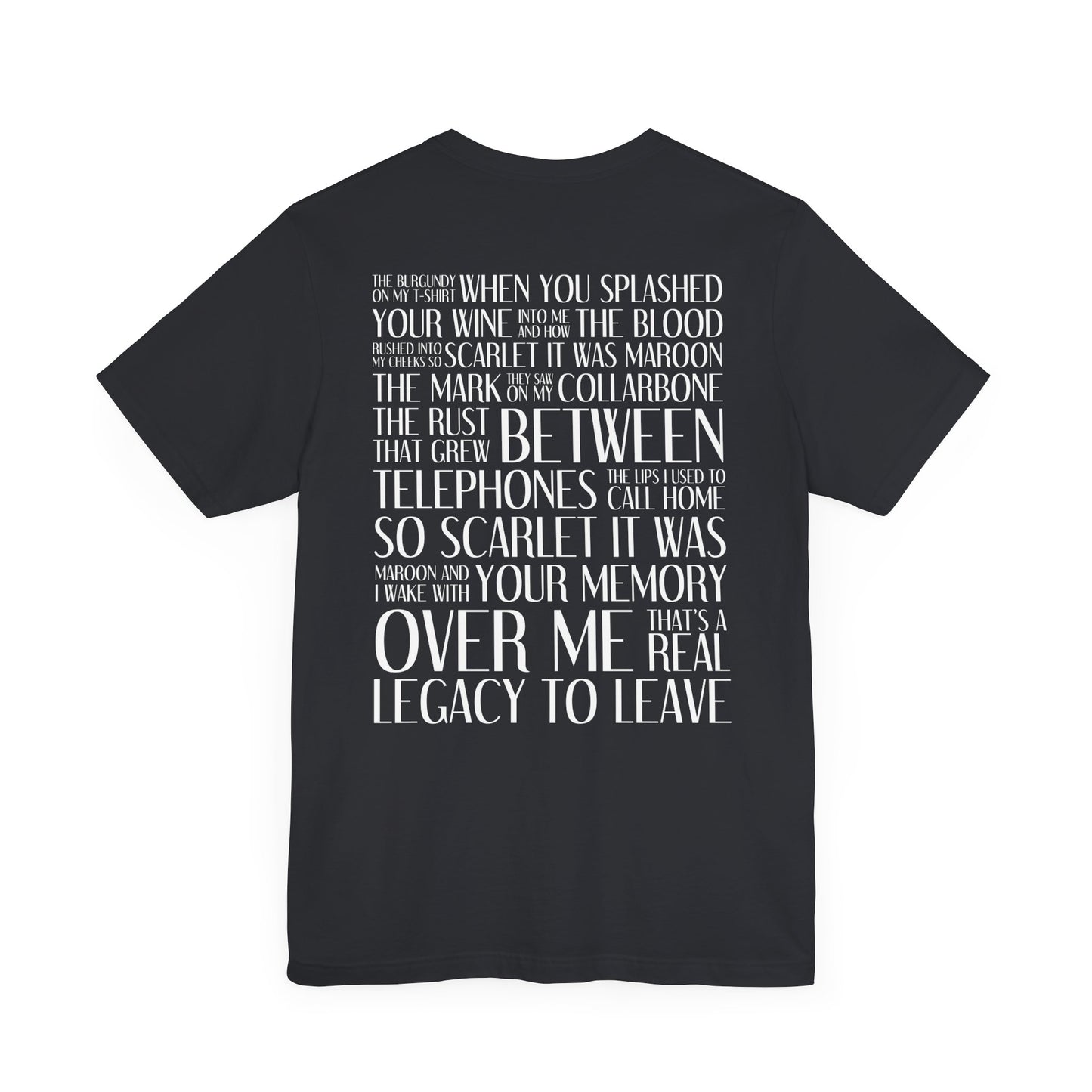 Maroon (lyrics on back, clean version) Tshirt