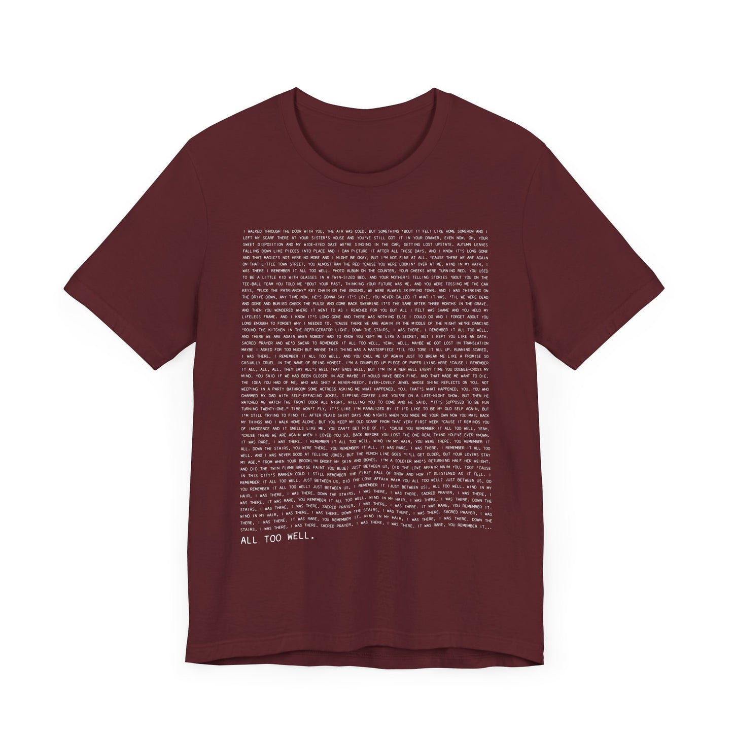 All Too Well 10 Minute Version Tshirt