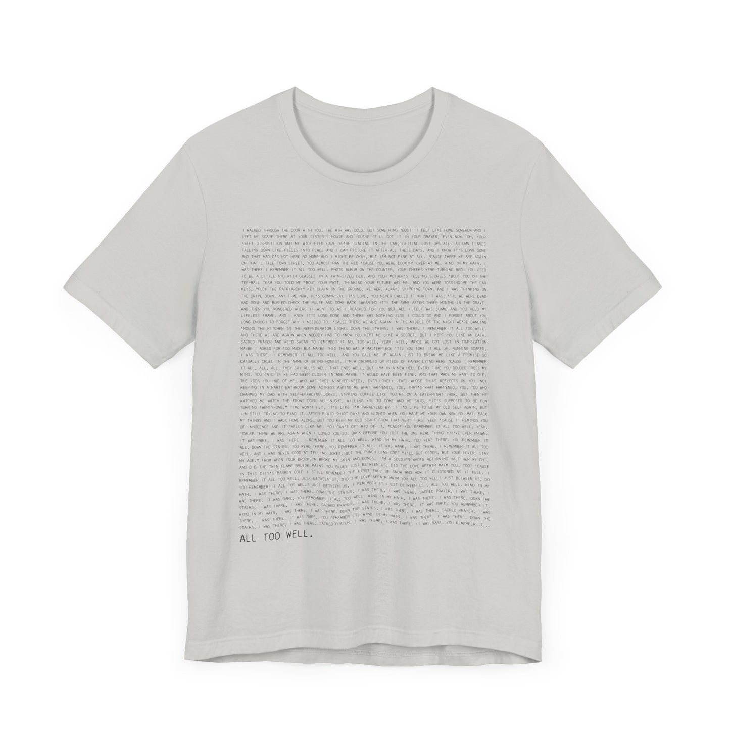 All Too Well 10 Minute Version Tshirt