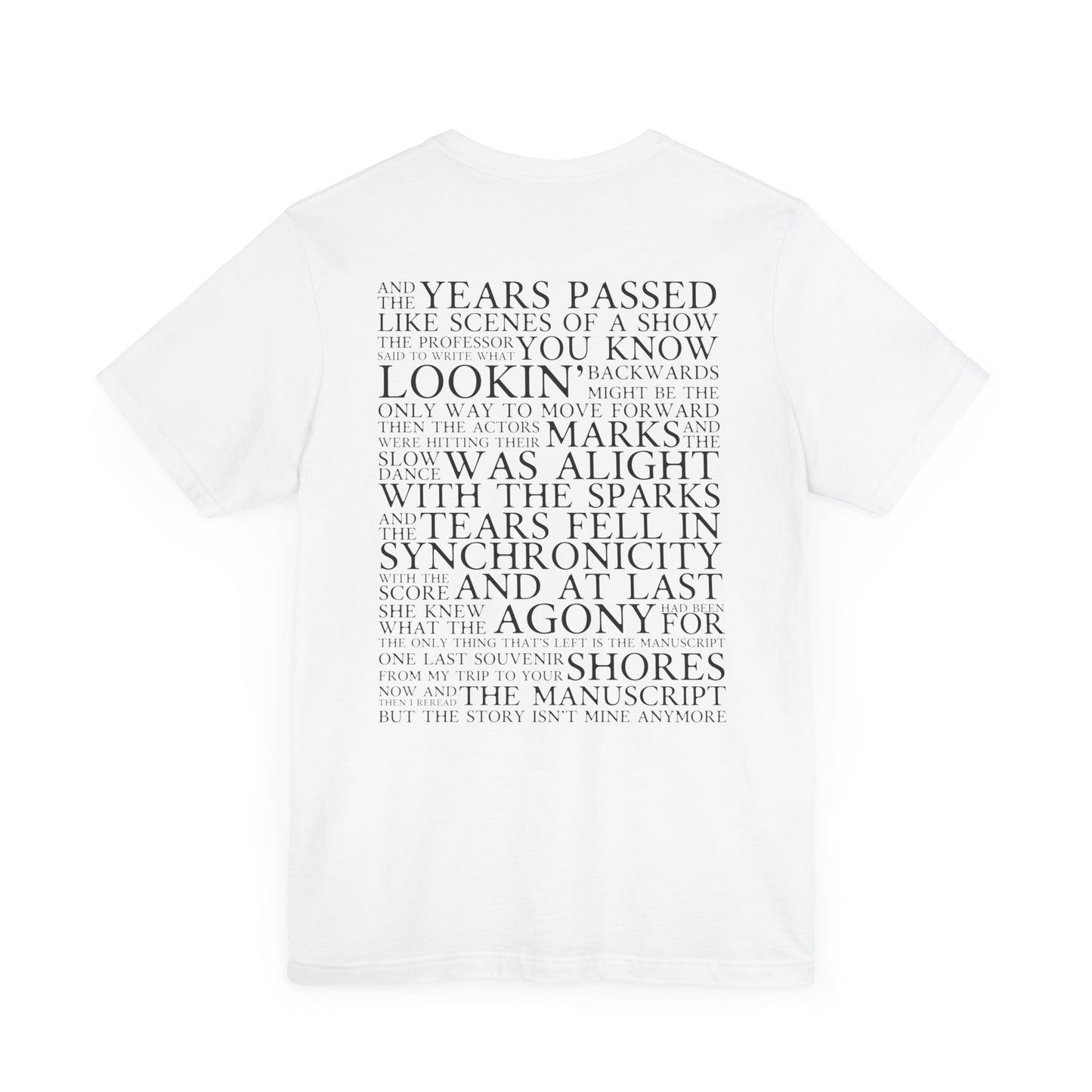 The Manuscript (lyrics on back) Tshirt