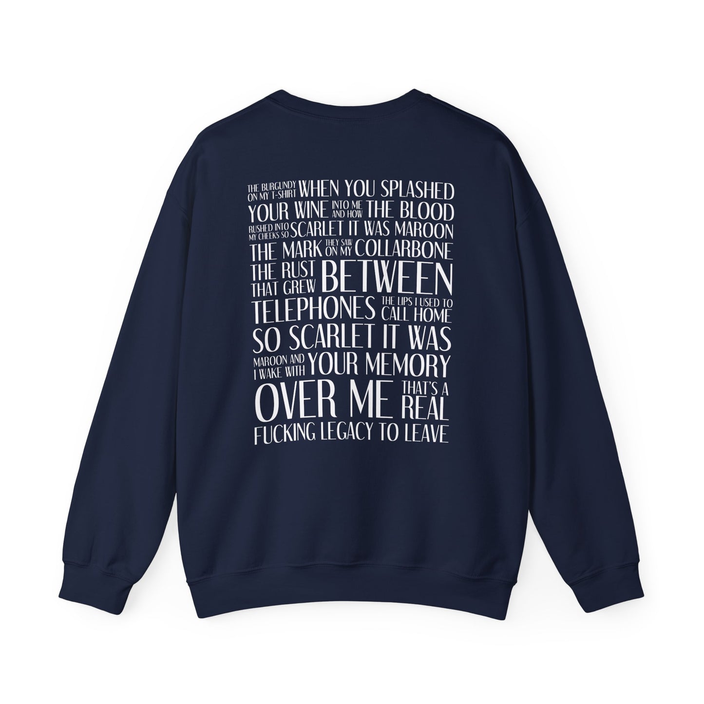 Maroon (lyrics on back) Crewneck Sweatshirt