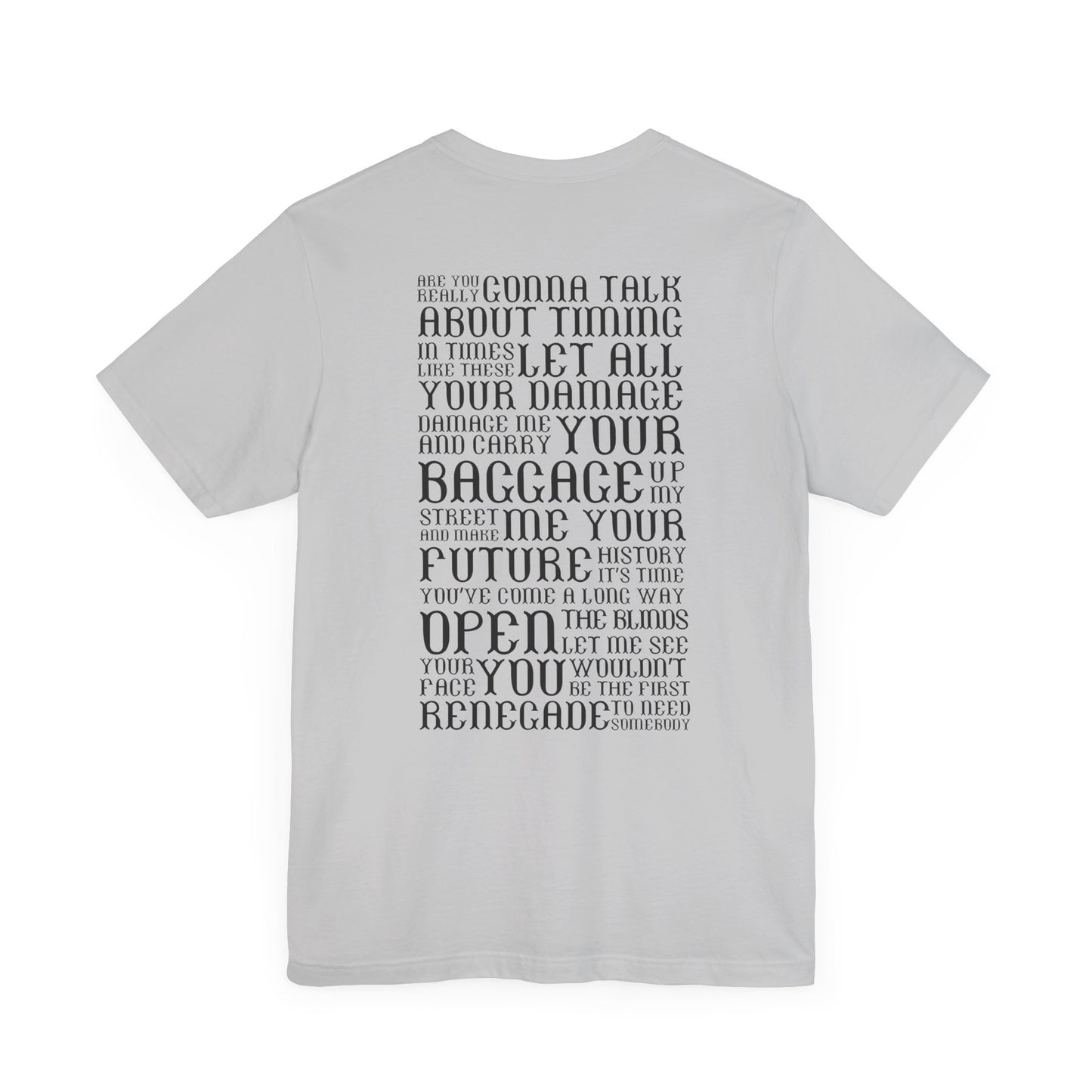 Renegade (lyrics on back) tshirt